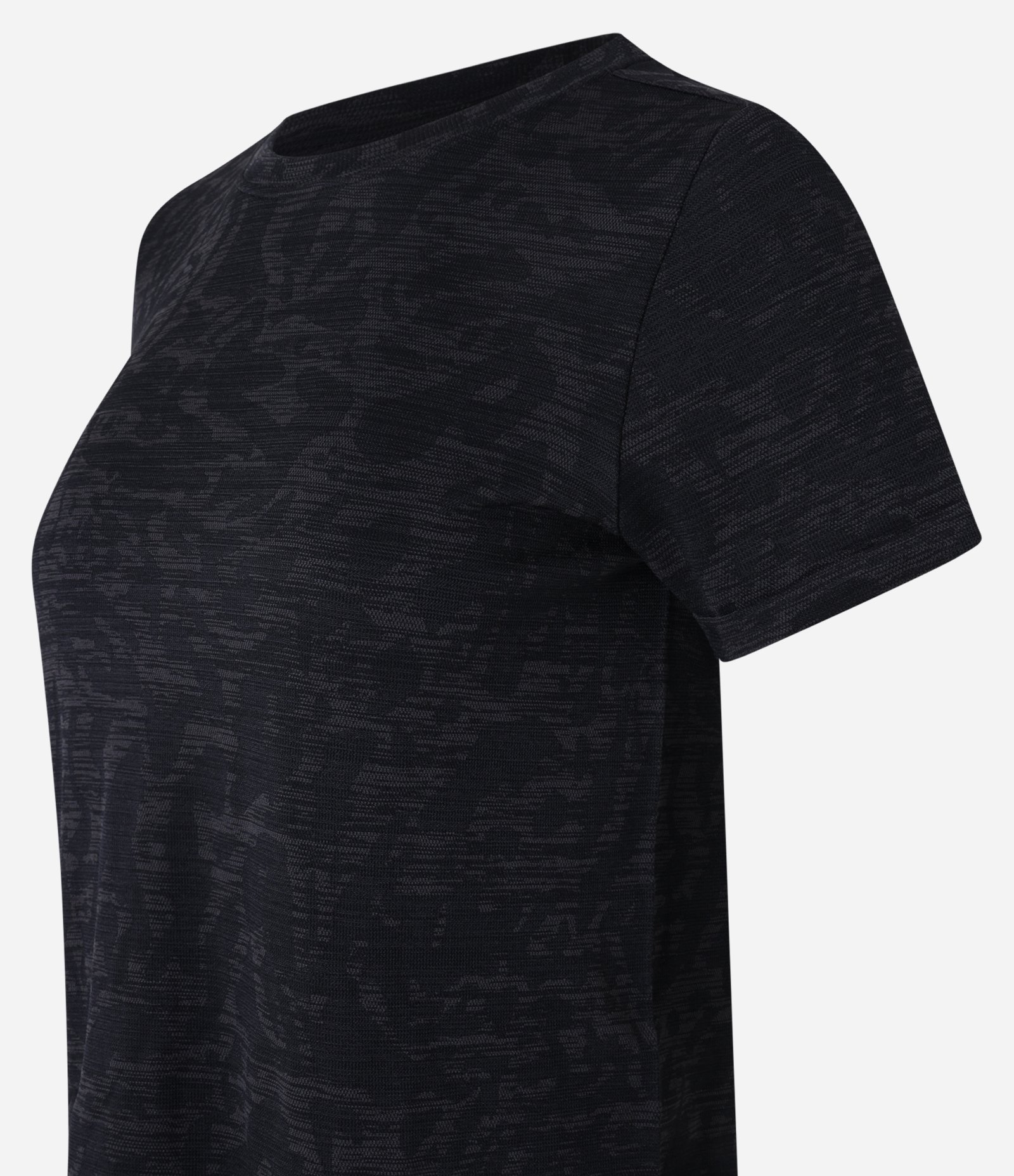 Camiseta Esportiva com Jacquard Animal Print Preto 6