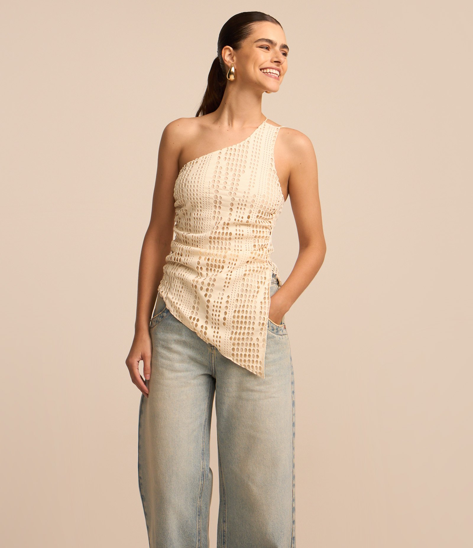 Calça Skater Jeans Dirty com Bolsos Azul 2