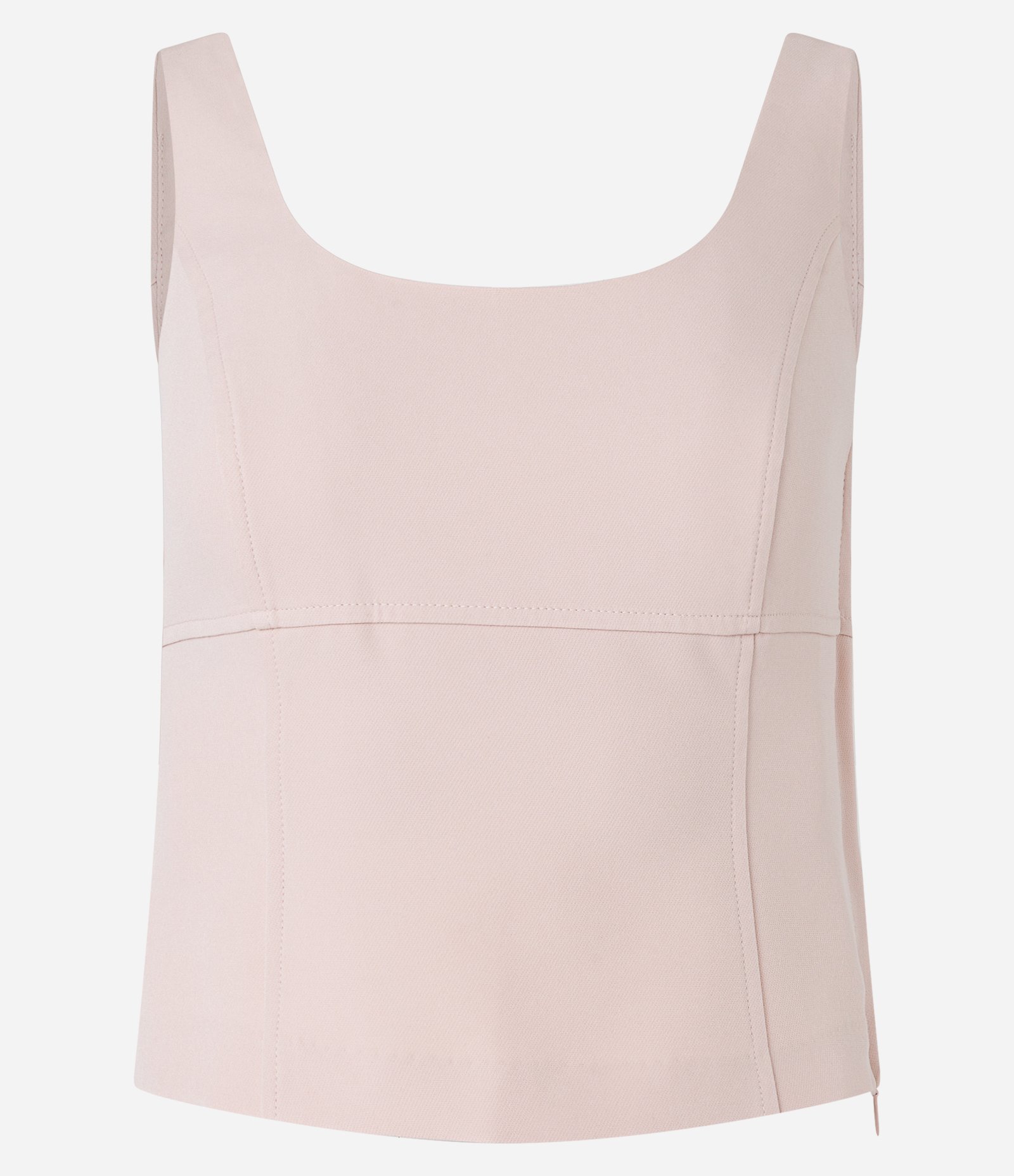 Blusa Regata Alfaiataria Estruturada Bege 5