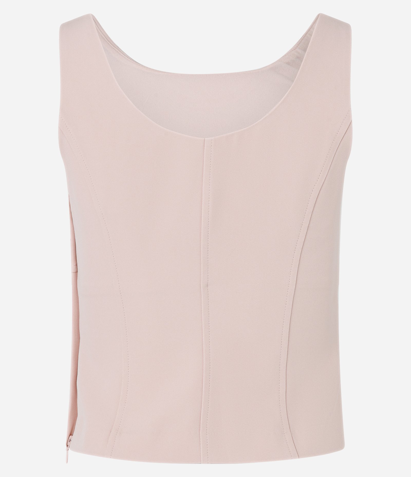 Blusa Regata Alfaiataria Estruturada Bege 6