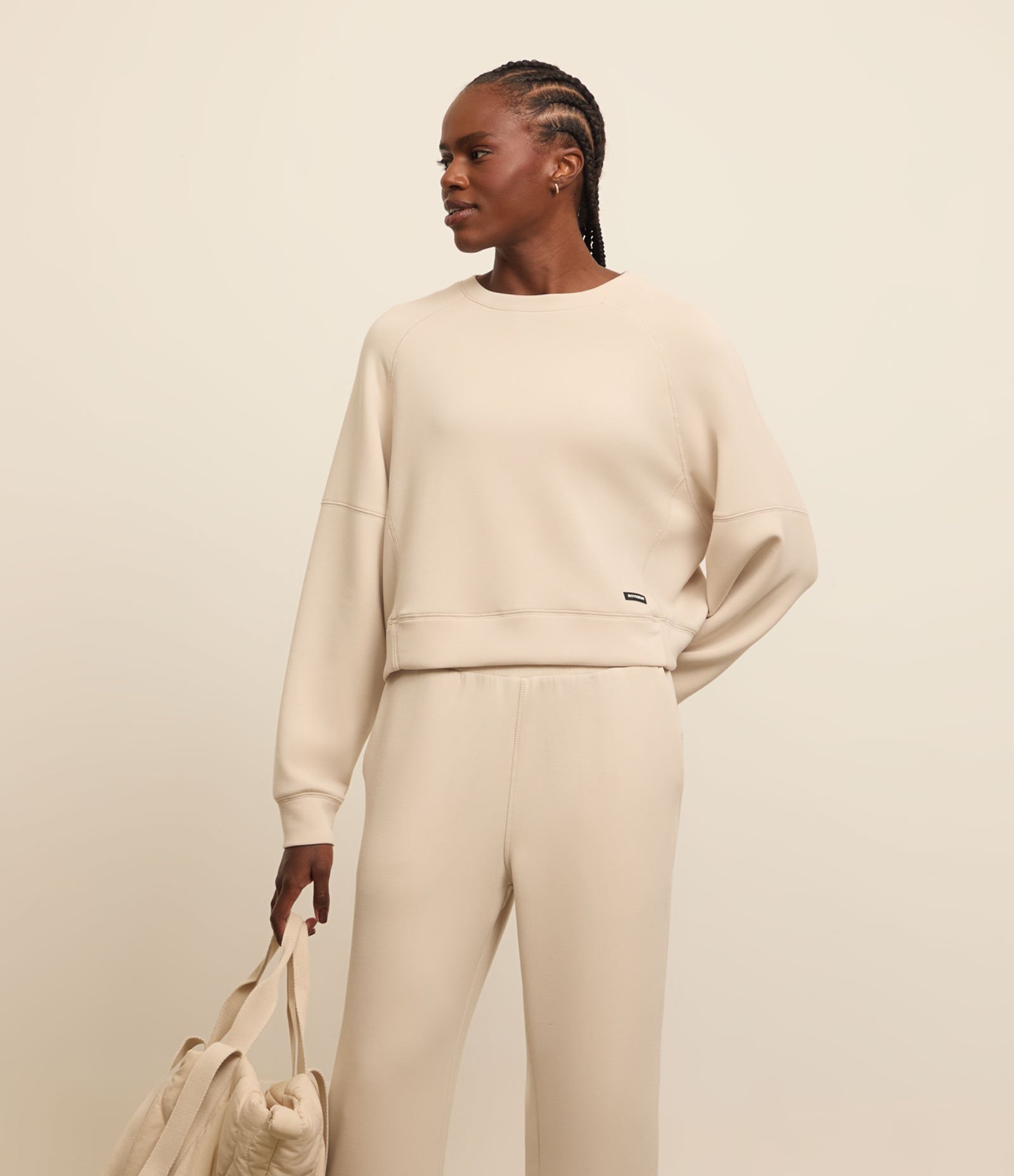 Blusão Moletom Esportivo em Microfibra com Recortes Off White 2