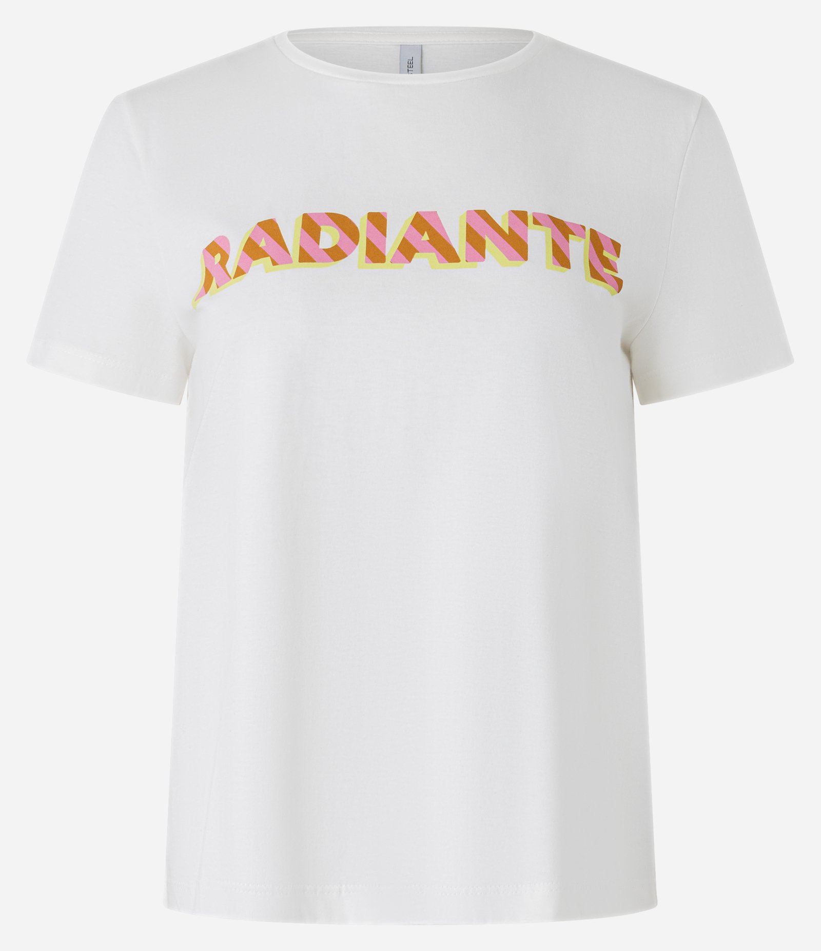 Camiseta em Algodão com Lettering Radiante Branco 3