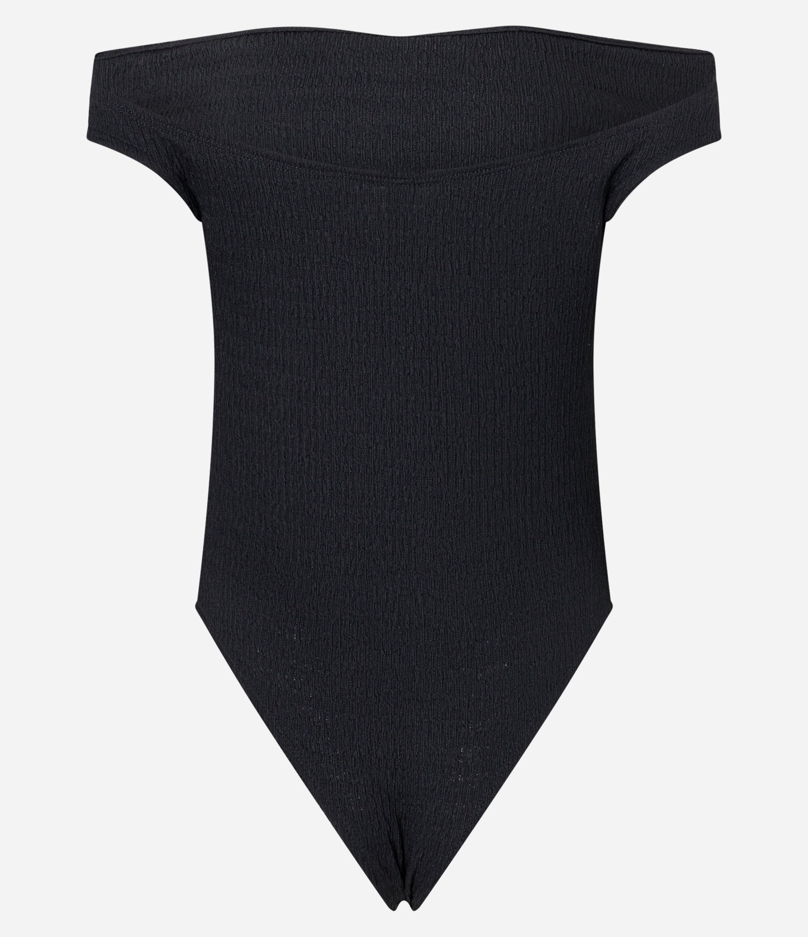 Body Texturizado com Decote Canoa Preto 8