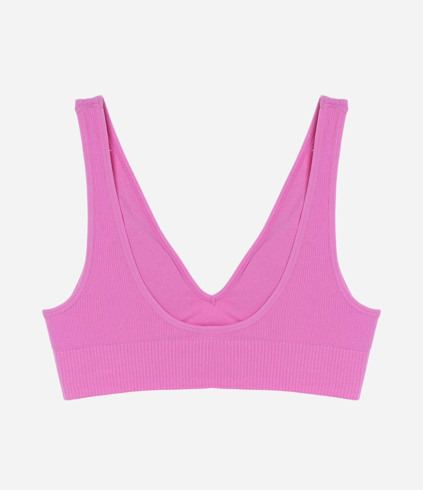 Sutiã Top com Bojo Removível e Sem Costura Rosa 6