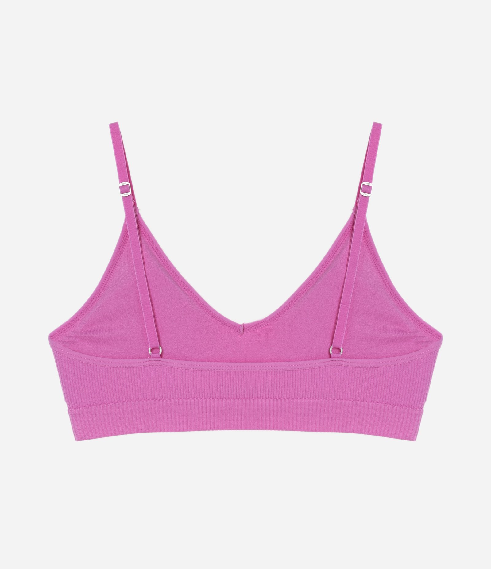 Sutiã Top sem Bojo em Microfibra com Textura Canelada Pink 6