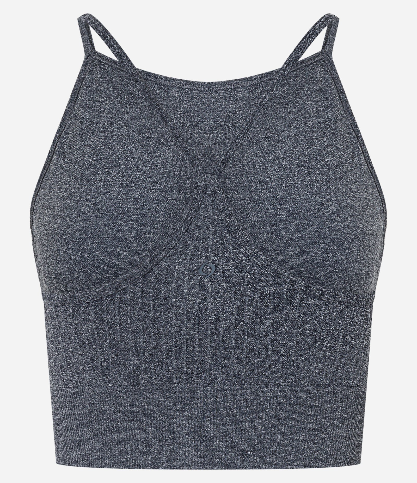 Top Esportivo de Alça Seamless com Textura Canelada Cinza 6