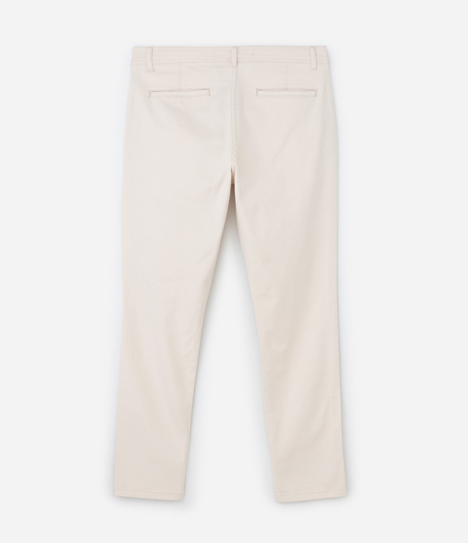 Calça Skinny em Sarja com Elastano Bege Claro 6
