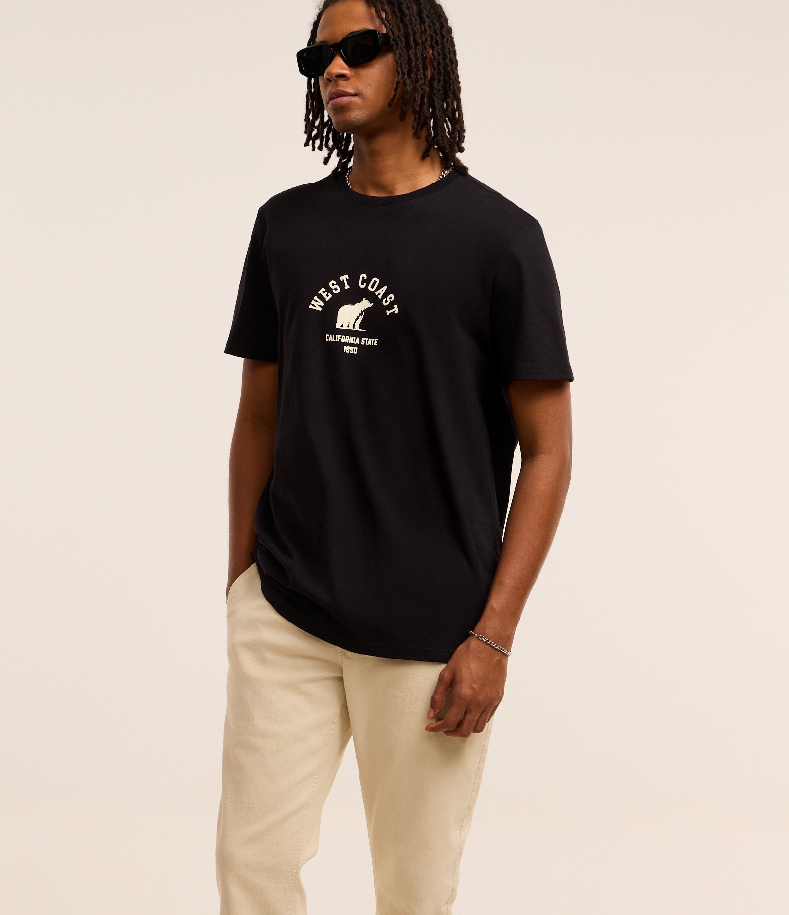 Calça Skinny em Sarja com Elastano Bege 3