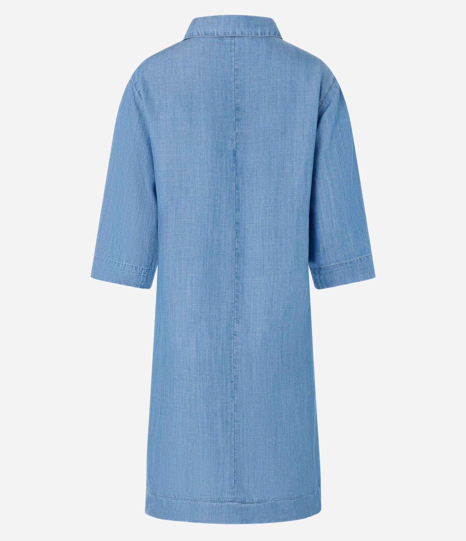 Vestido Midi em Jeans com Manga 3/4 Azul 2