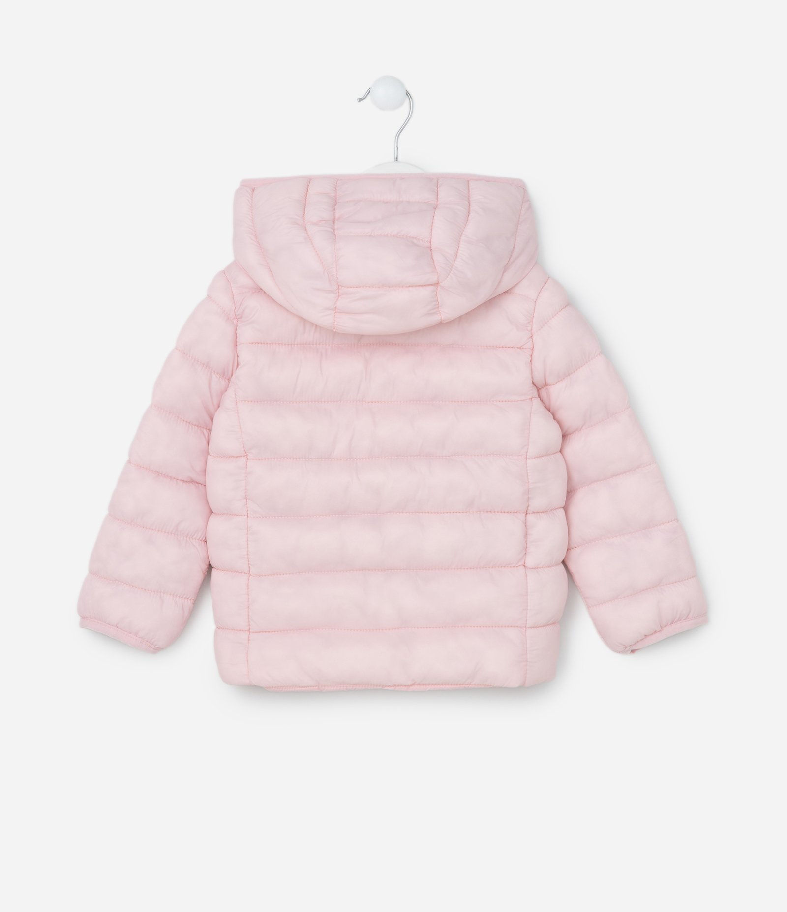 Jaqueta Puffer Infantil com Capuz - Tam 1 a 5 Anos Rosa 2