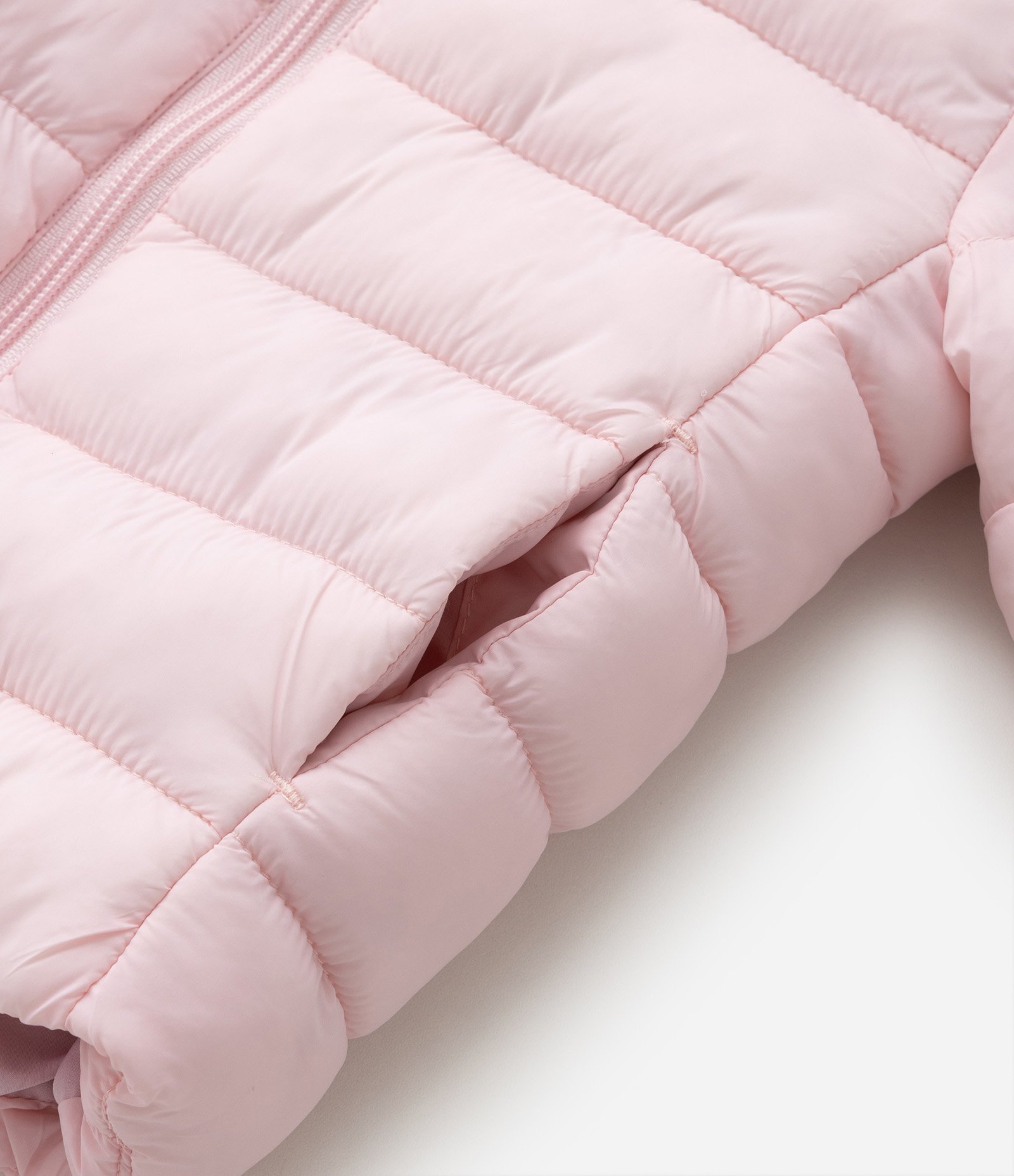 Jaqueta Puffer Infantil com Capuz - Tam 1 a 5 Anos Rosa 3