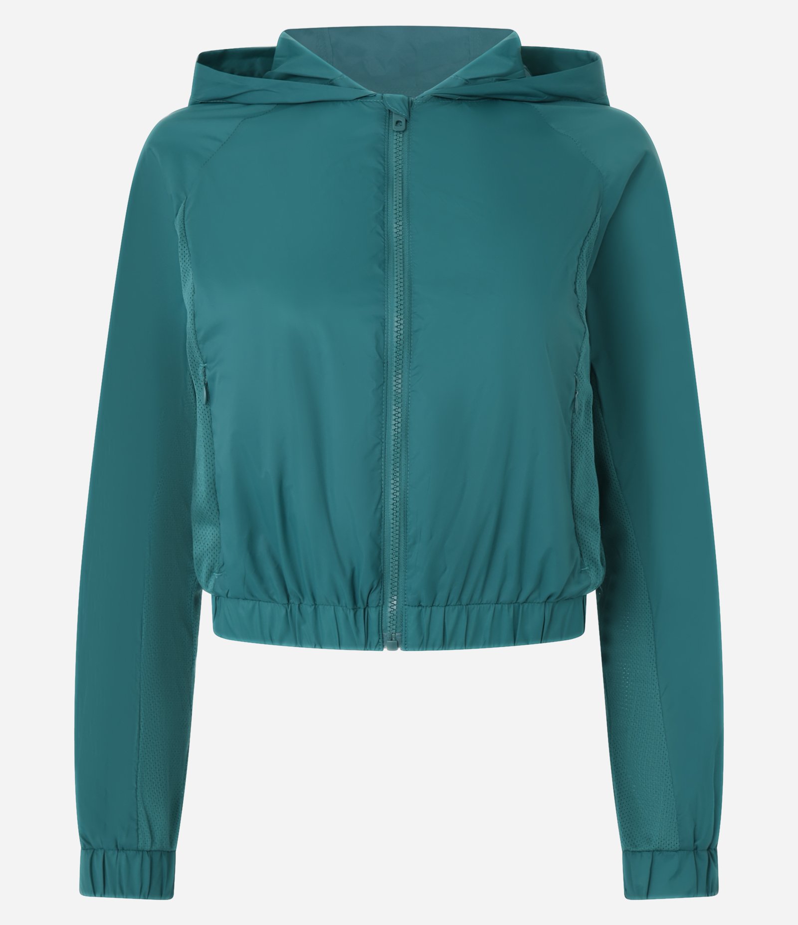 Jaqueta Corta Vento Esportiva Cropped com Saquinho Verde 5