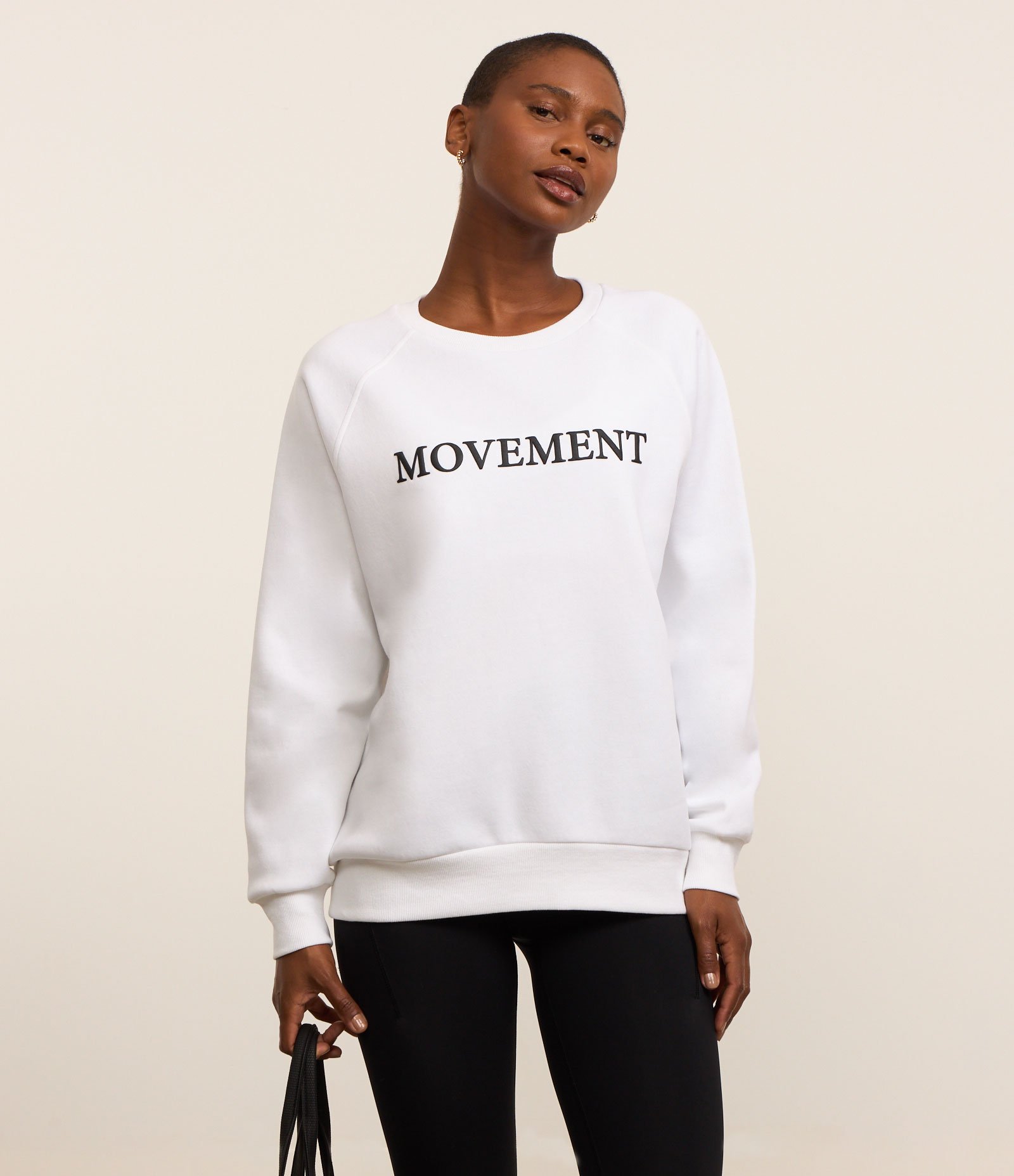 Casaco Esportivo em Algodão com Estampa Movement Branco 2