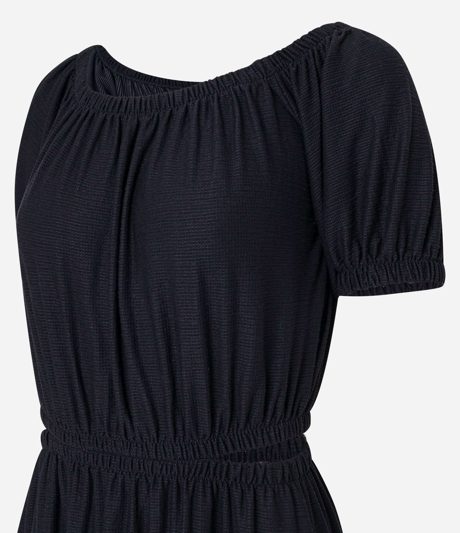 Vestido Midi Ombro a Ombro com Abertura Vazada na Lateral Preto 6