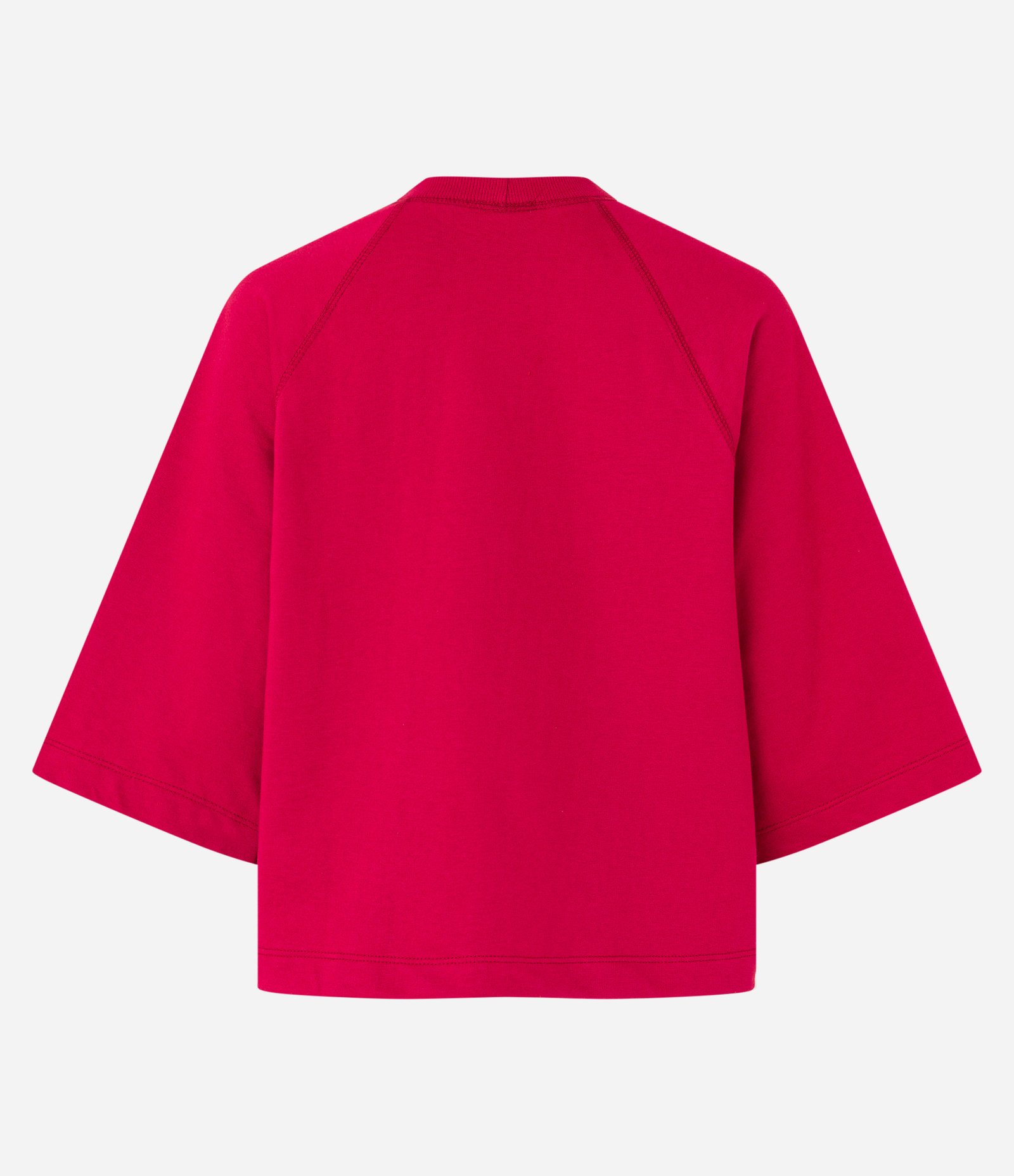 Camiseta em Moletom com Manga Amplas Vermelho 6