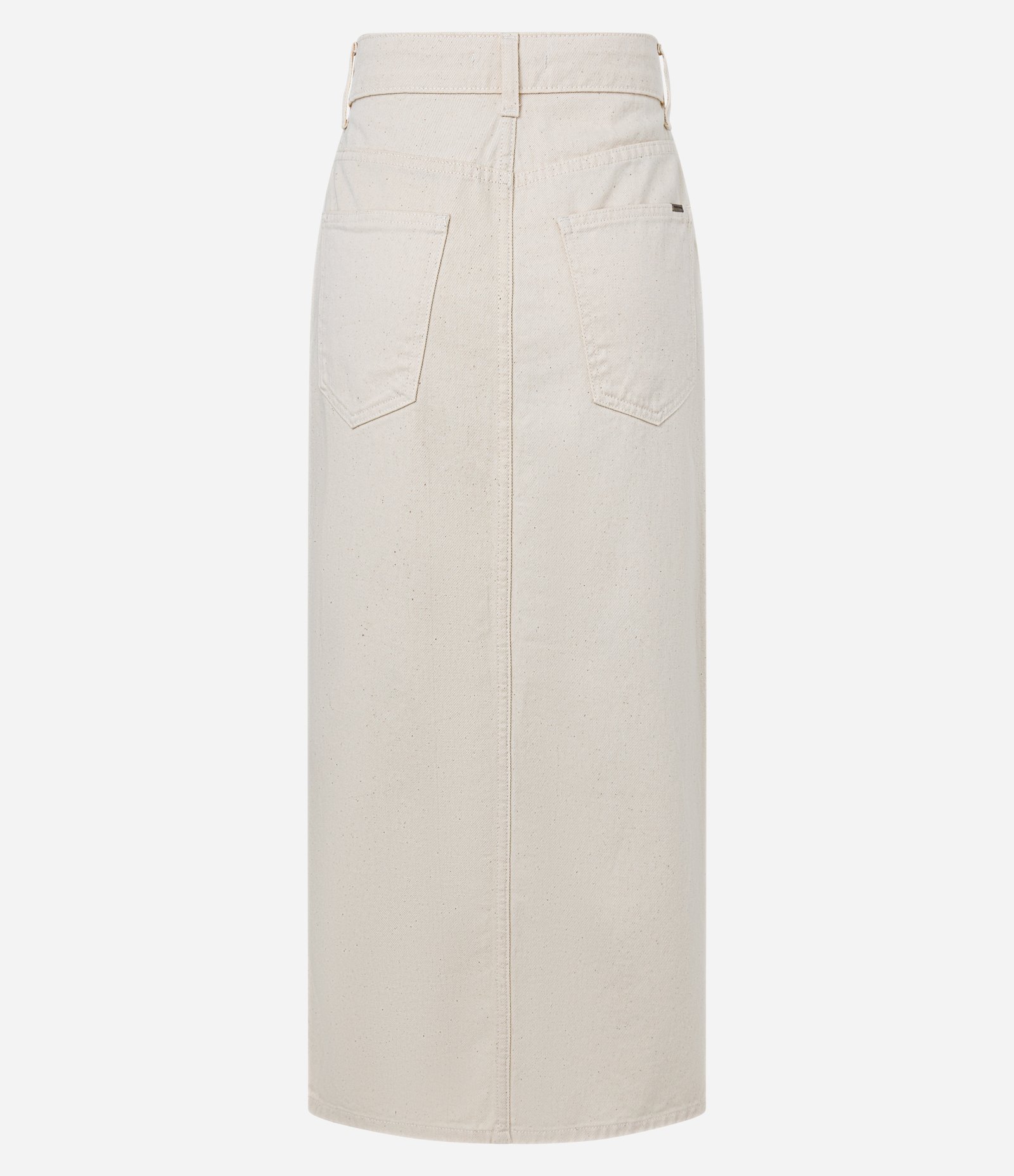 Saia New Midi em Sarja com Fenda Off White 7