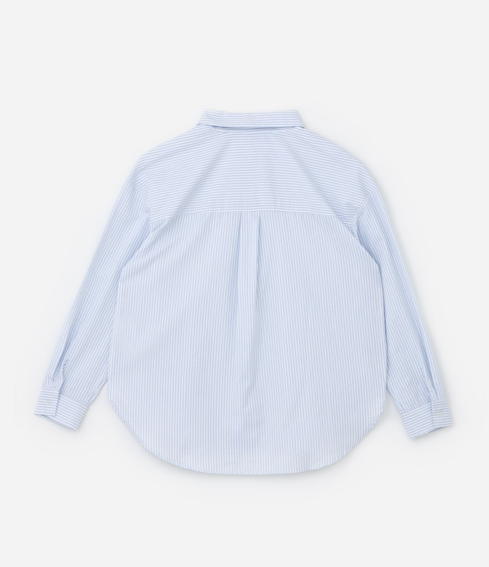 Camisa Alongada em Tricoline Listrado Curve & Plus Size Azul/Branco 6