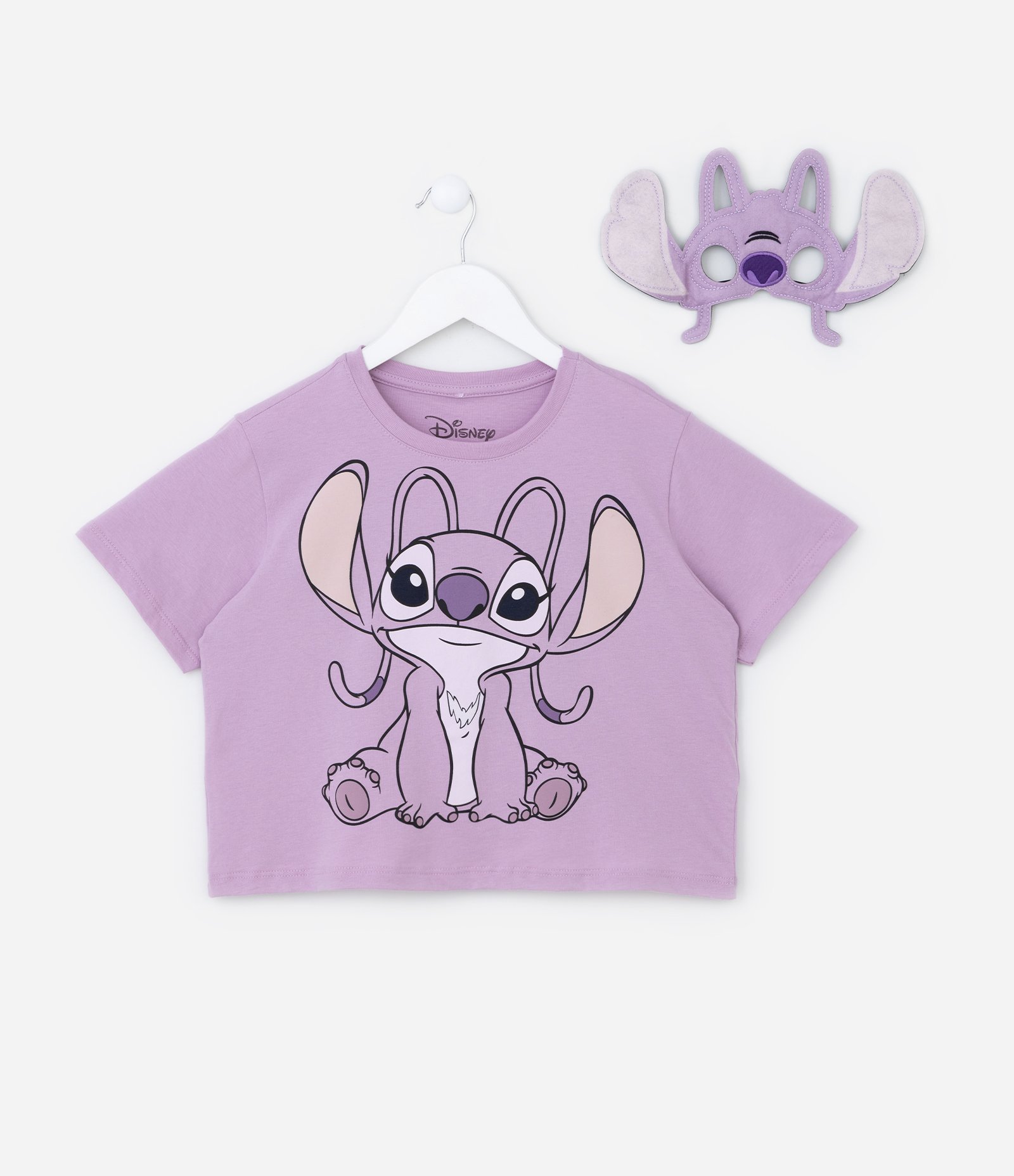 Blusa Infantil com Estampa Angel e Máscara - Tam 5 a 14 Anos Lilás 2