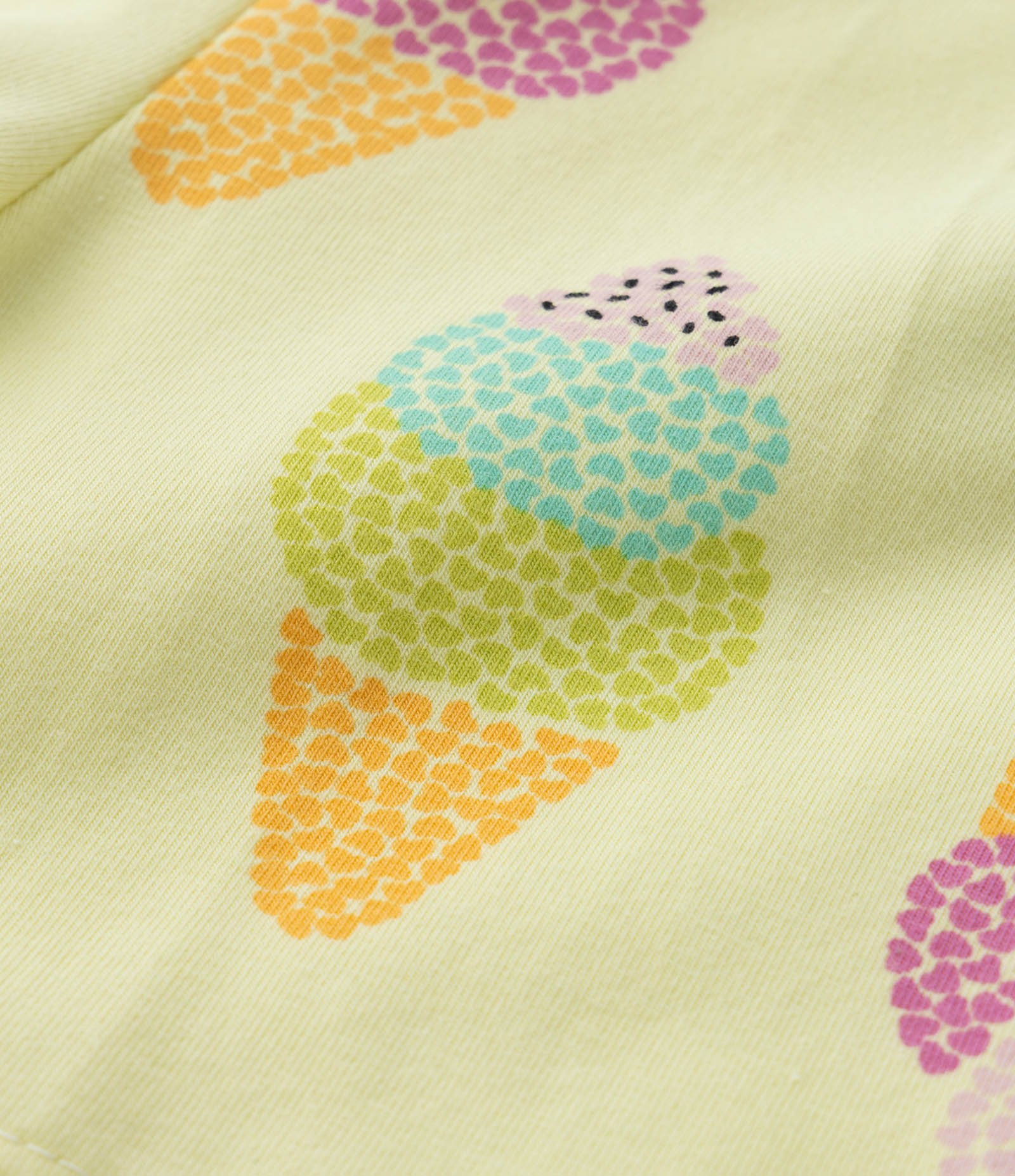 Bermuda Ciclista Infantil em Algodão com Estampa de Sorvete - Tam 1 a 5 Anos Amarelo 3