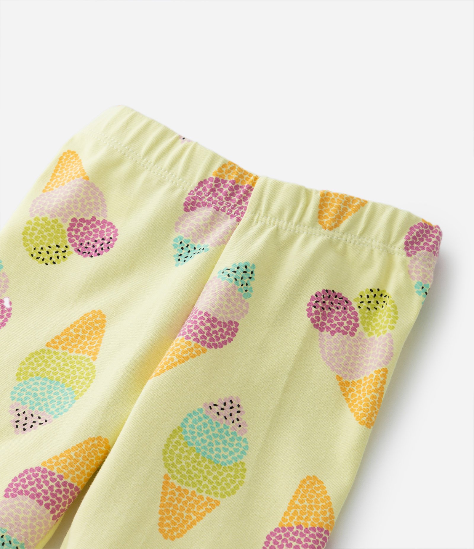 Bermuda Ciclista Infantil em Algodão com Estampa de Sorvete - Tam 1 a 5 Anos Amarelo 4