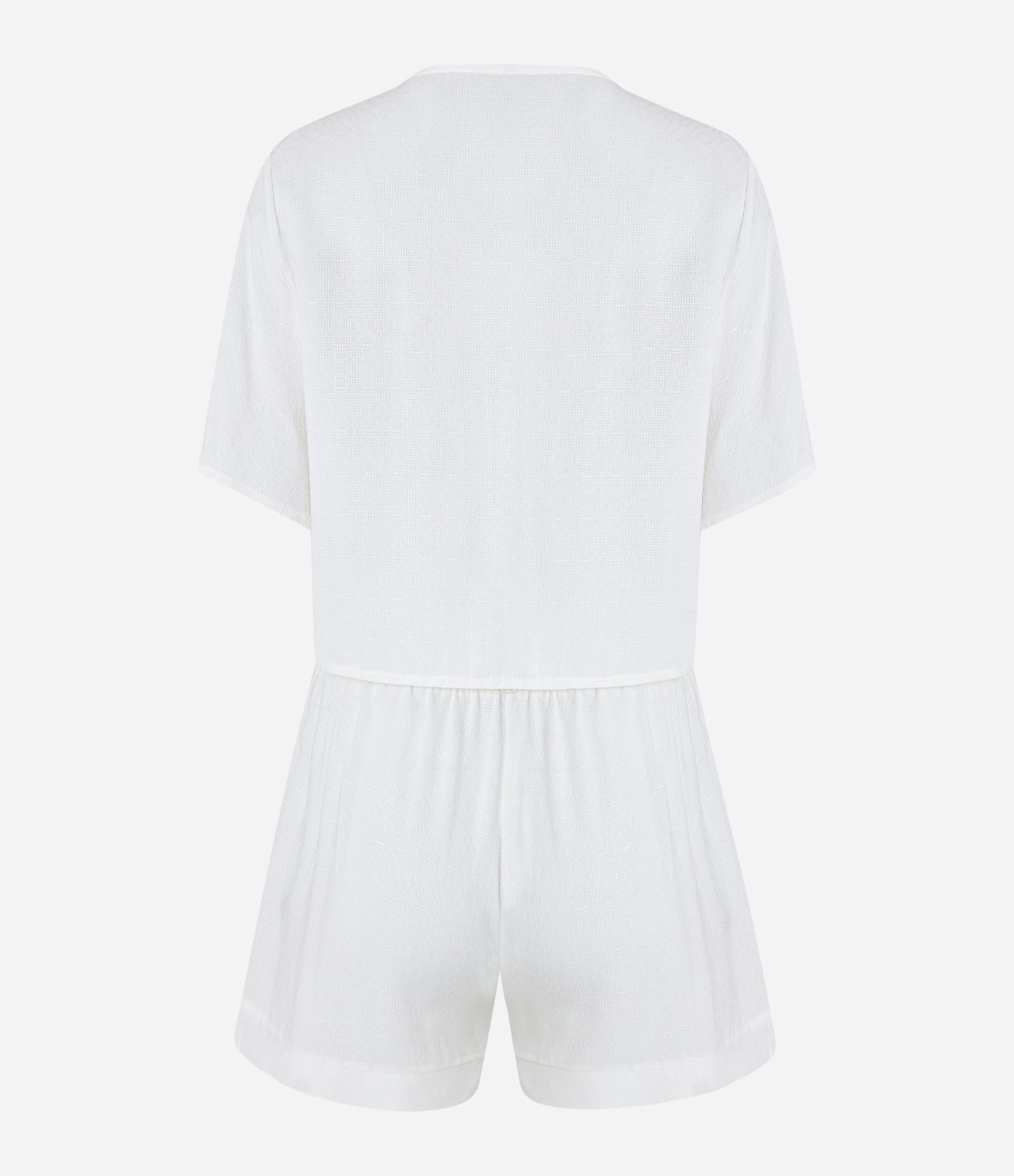 Pijama Short Doll em Viscose com Amarração Branco Neve 7