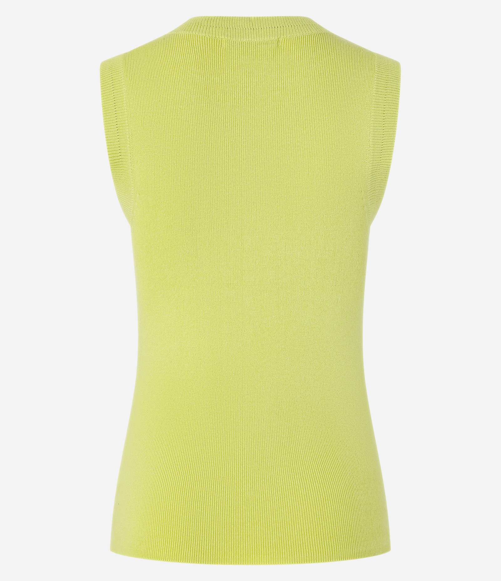 Blusa Sem Manga em Tricô com Recorte Vazado Verde 7
