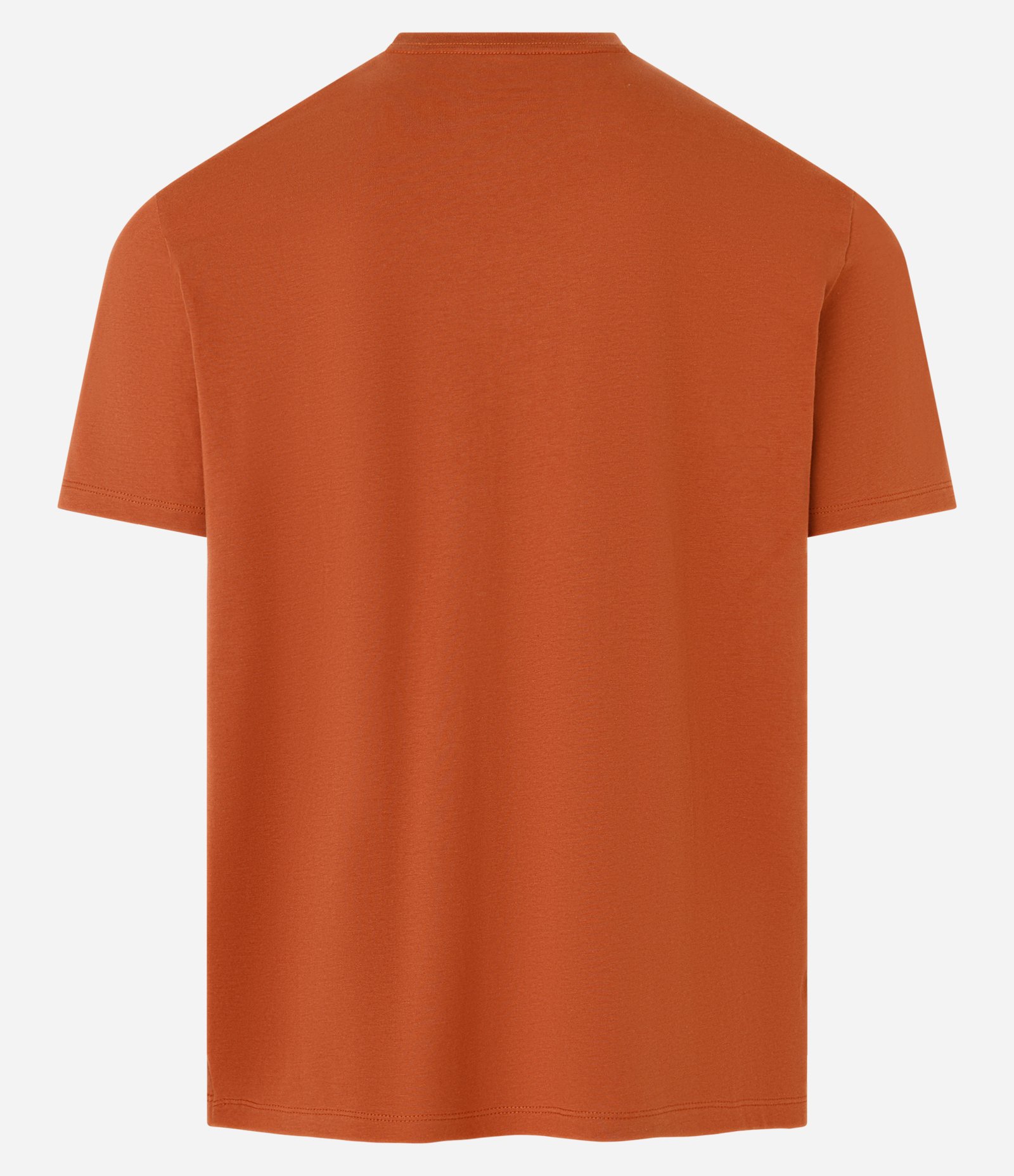 Camiseta Comfort em Algodão Peruano com Estampa de Montanha Laranja 5