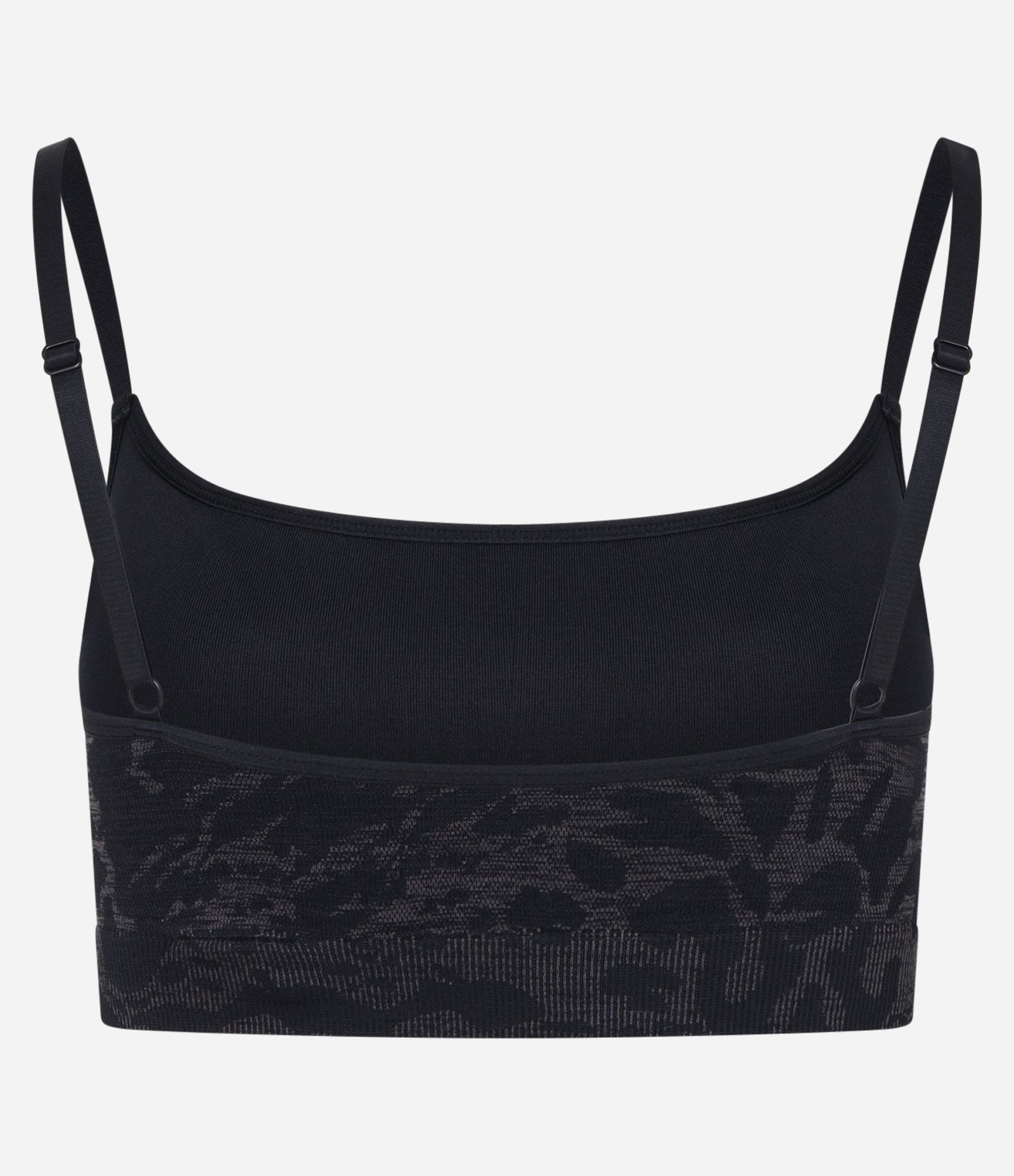 Top Esportivo Seamless com Bojo e Jacquard Animal Print Onça Preto 7