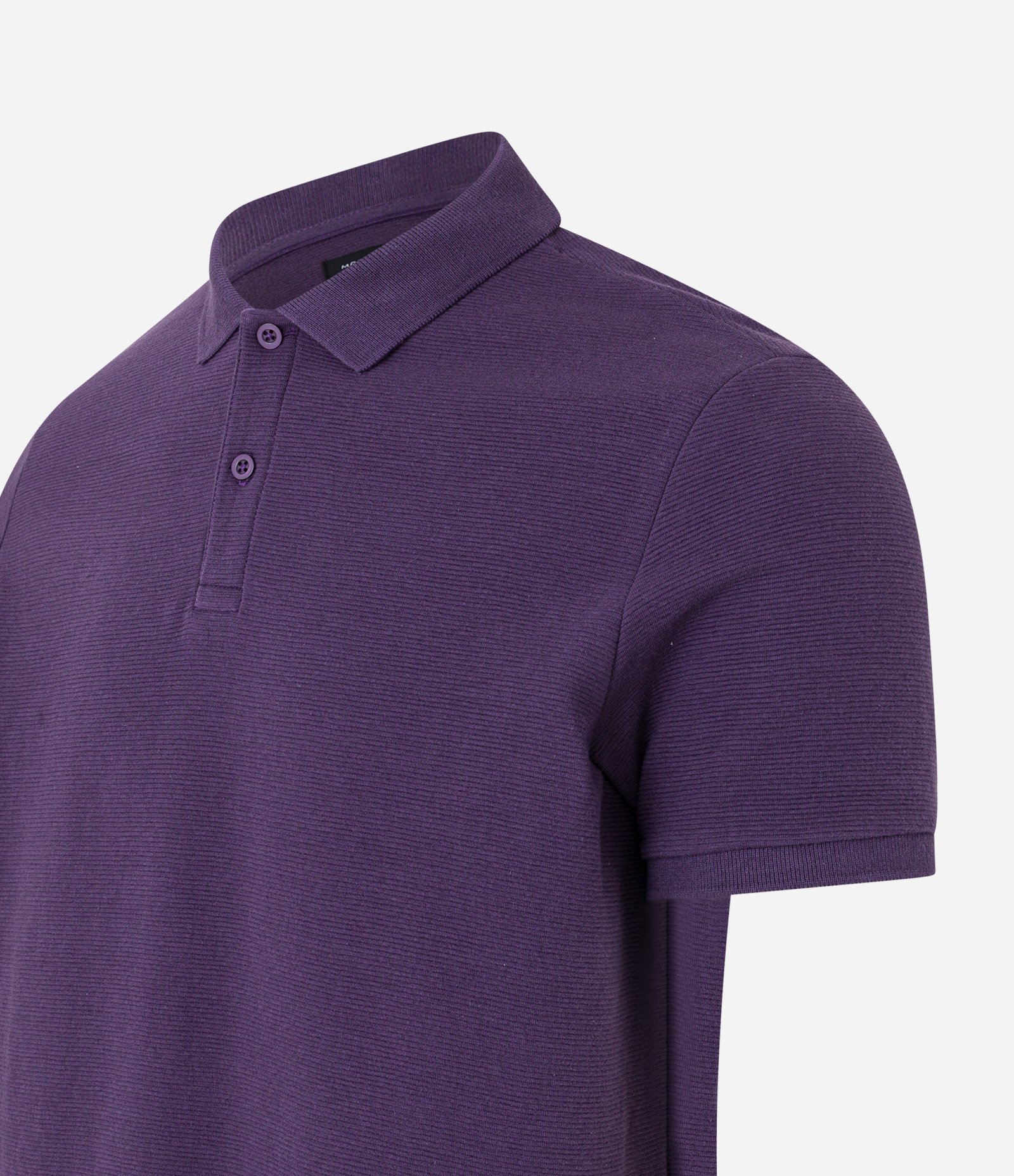 Camisa Polo em Algodão com Textura Canelada Roxo 6