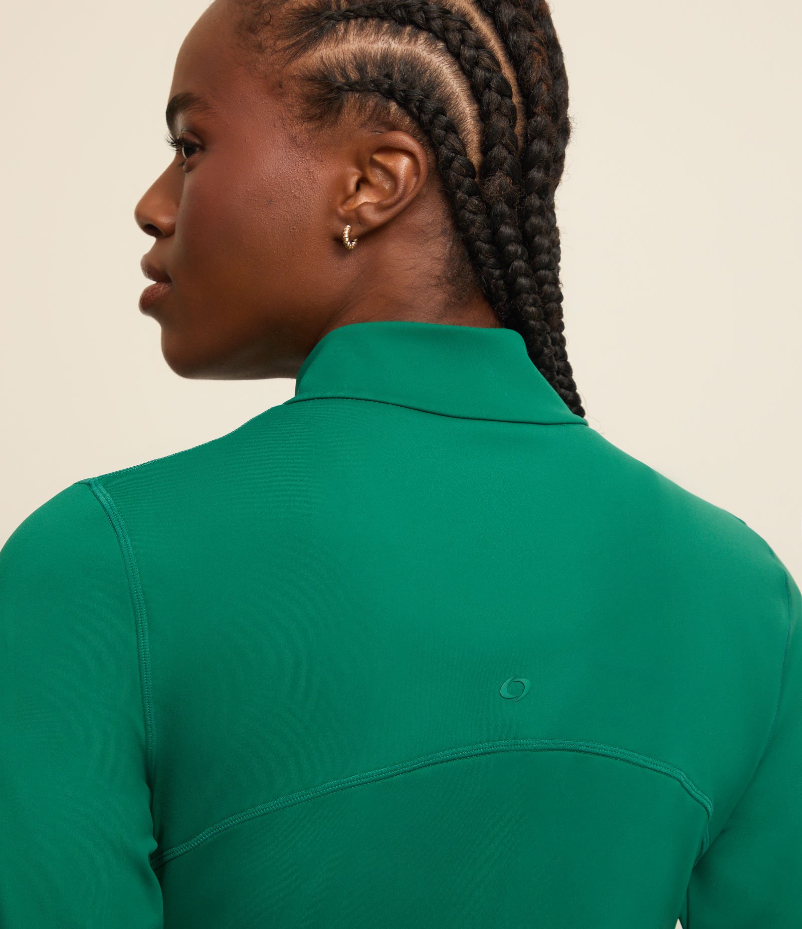 Jaqueta Esportiva em Microfibra com Recortes e Bolsos Verde 5