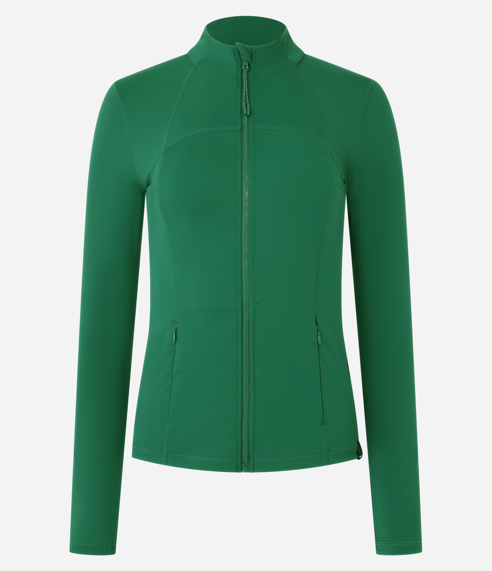 Jaqueta Esportiva em Microfibra com Recortes e Bolsos Verde 6