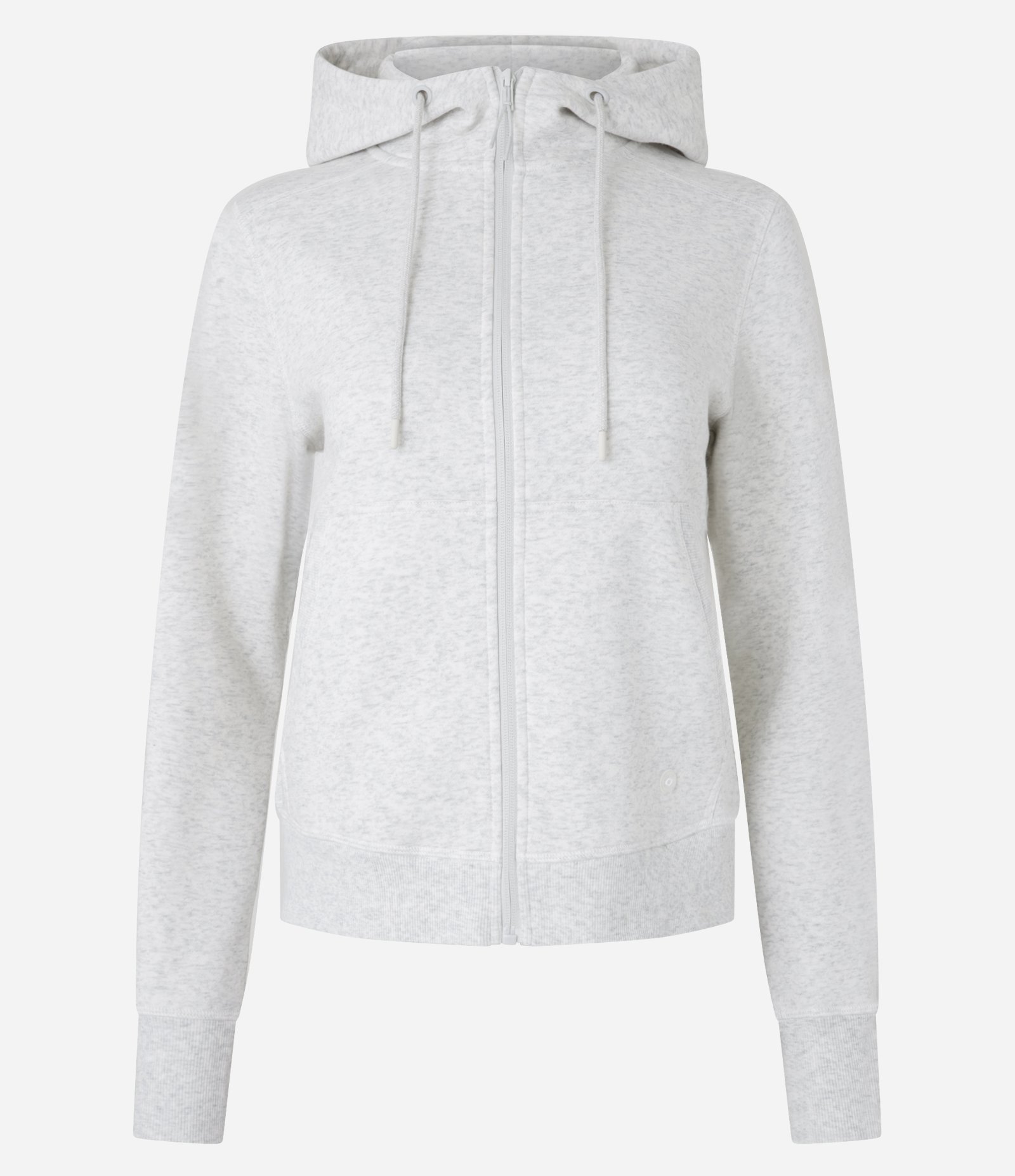 Jaqueta Esportiva em Mix de Tecidos com Capuz e Bolsos Cinza Claro 5