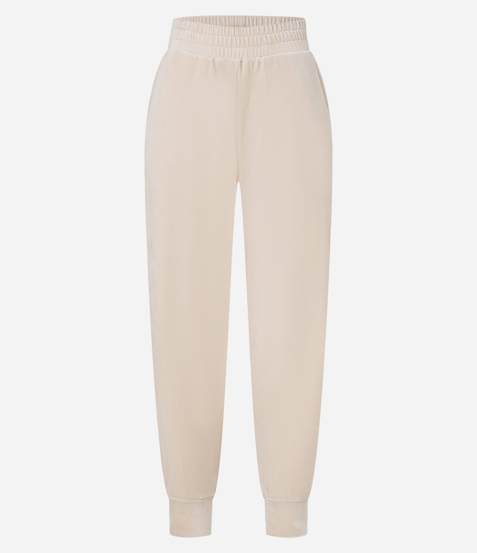 Calça Jogger Esportiva em Microfibra com Cós de Elástico Bege 5