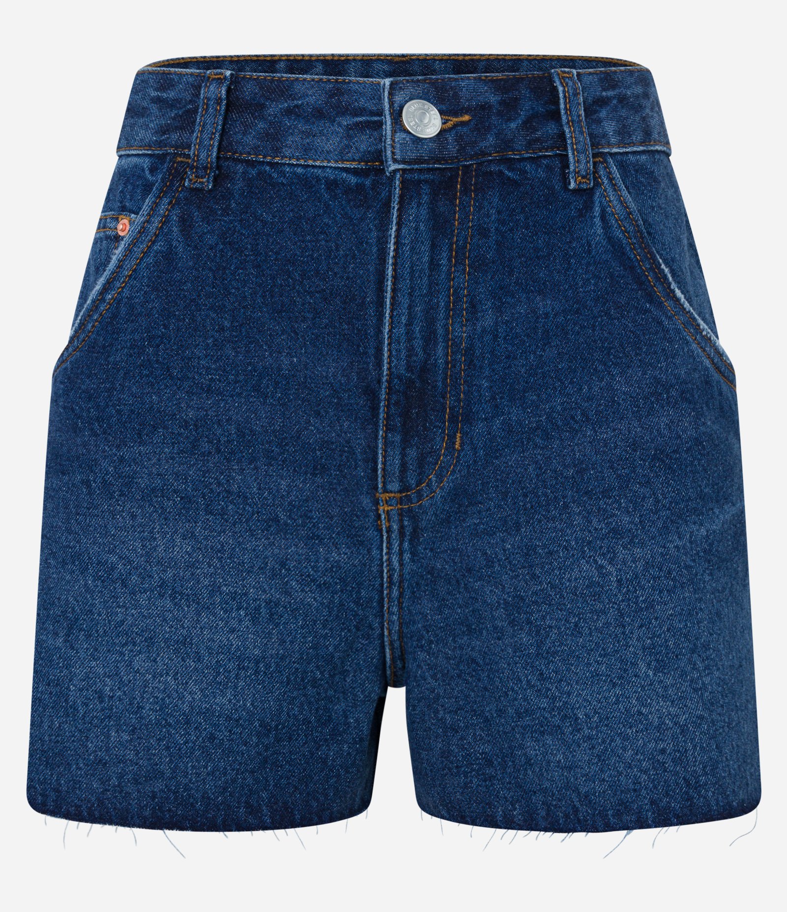 Short Cintura Média em Jeans com Fenda Lateral Azul 5