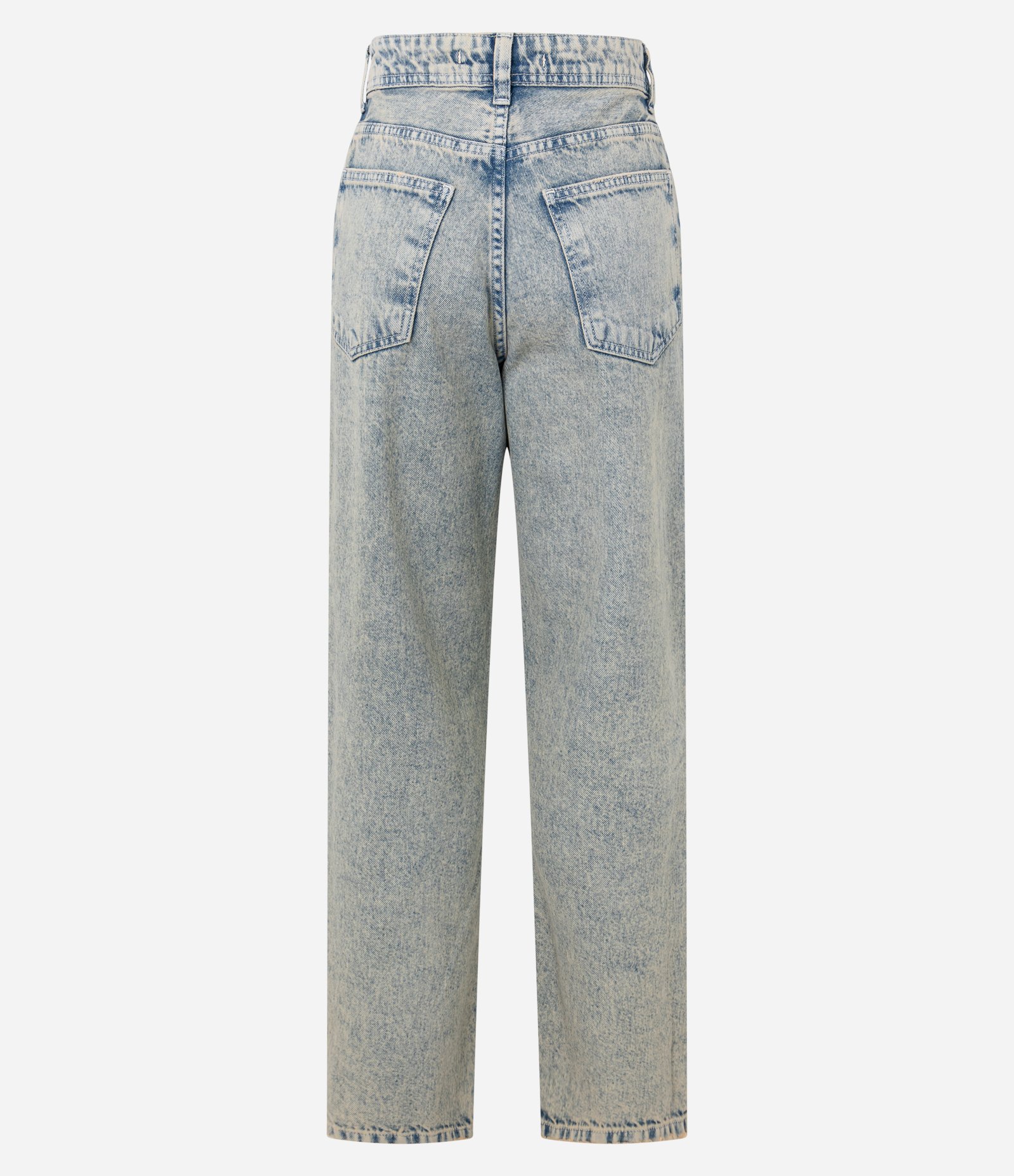 Calça Reta em Jeans Sobretinto e Bolsos Azul 6