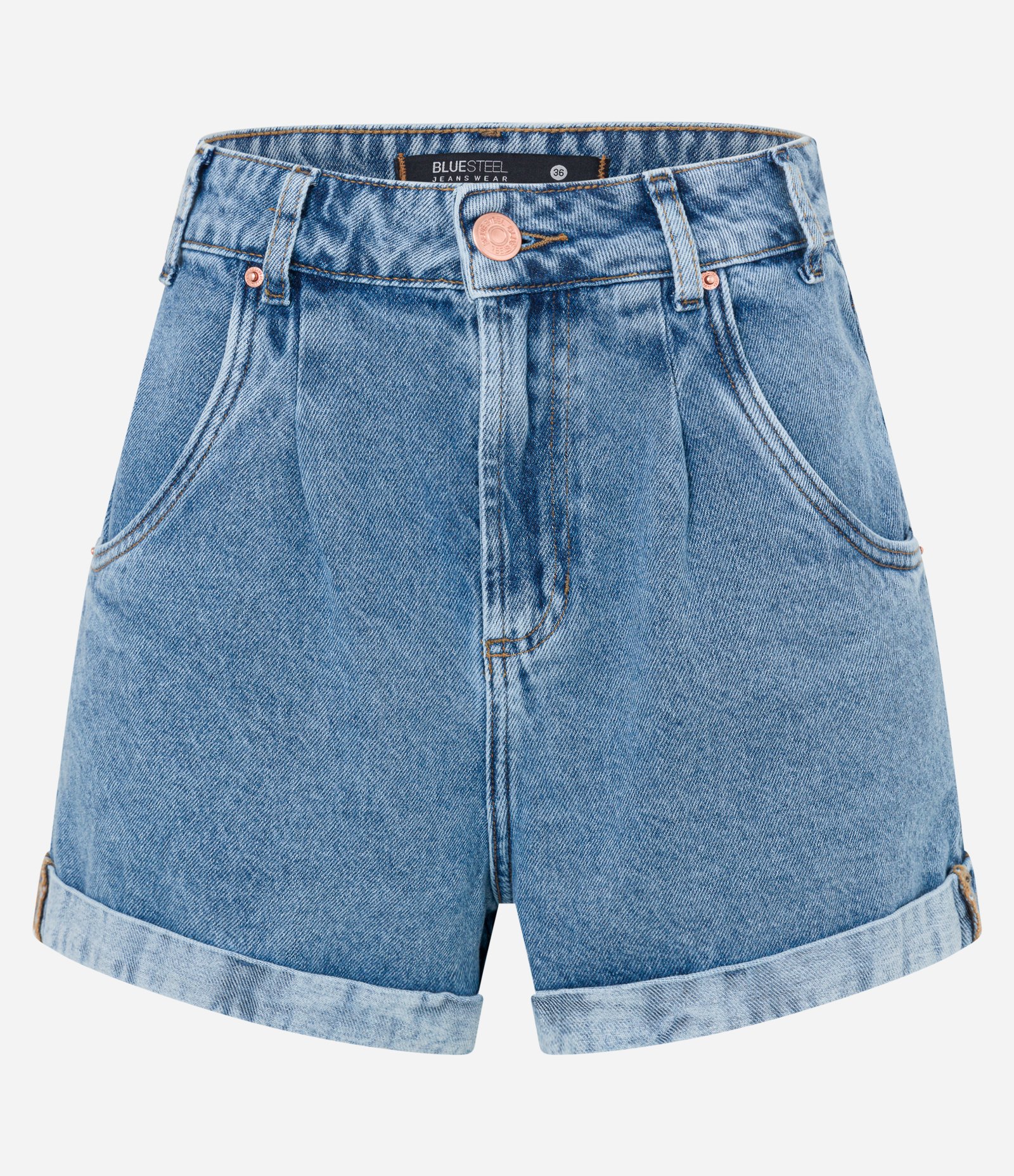 Short Baggy em Jeans e Barra Dobrada 5