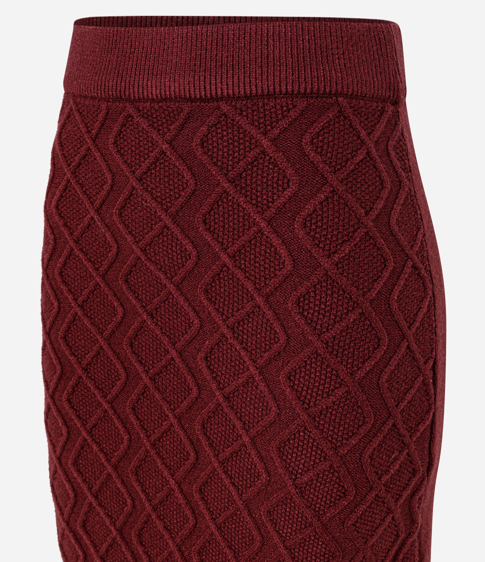 Saia Midi em Tricô com Bordado de Losangos 6