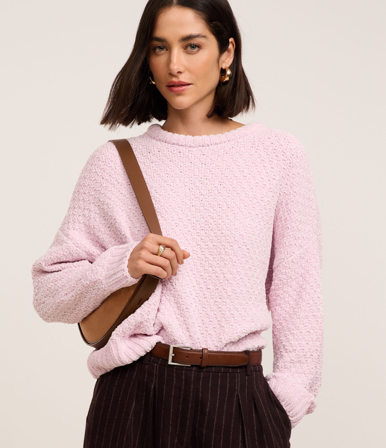 Suéter em Chenille com Gola Redonda 1