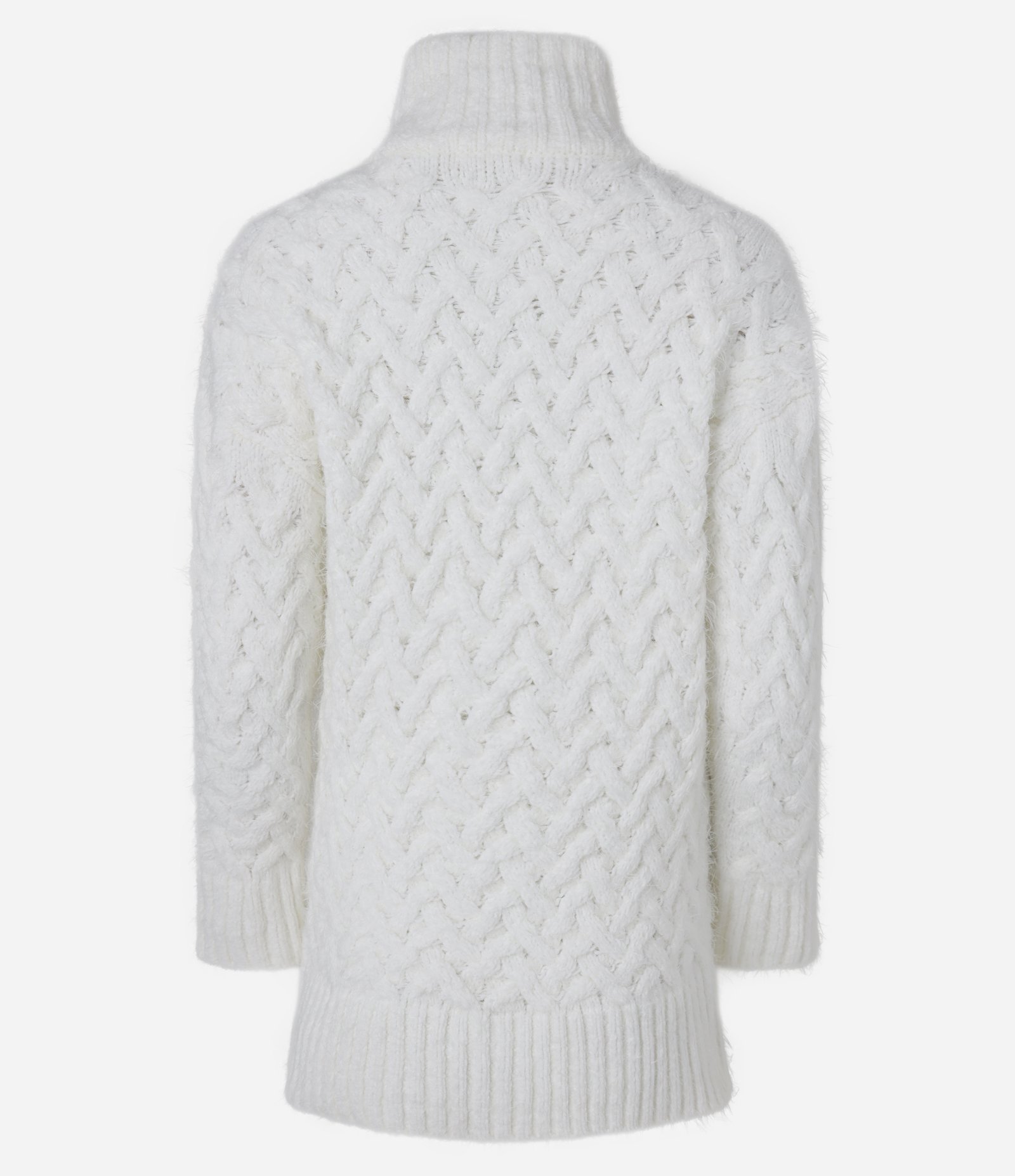 Suéter em Tricô com Gola Alta e Pelinhos 10