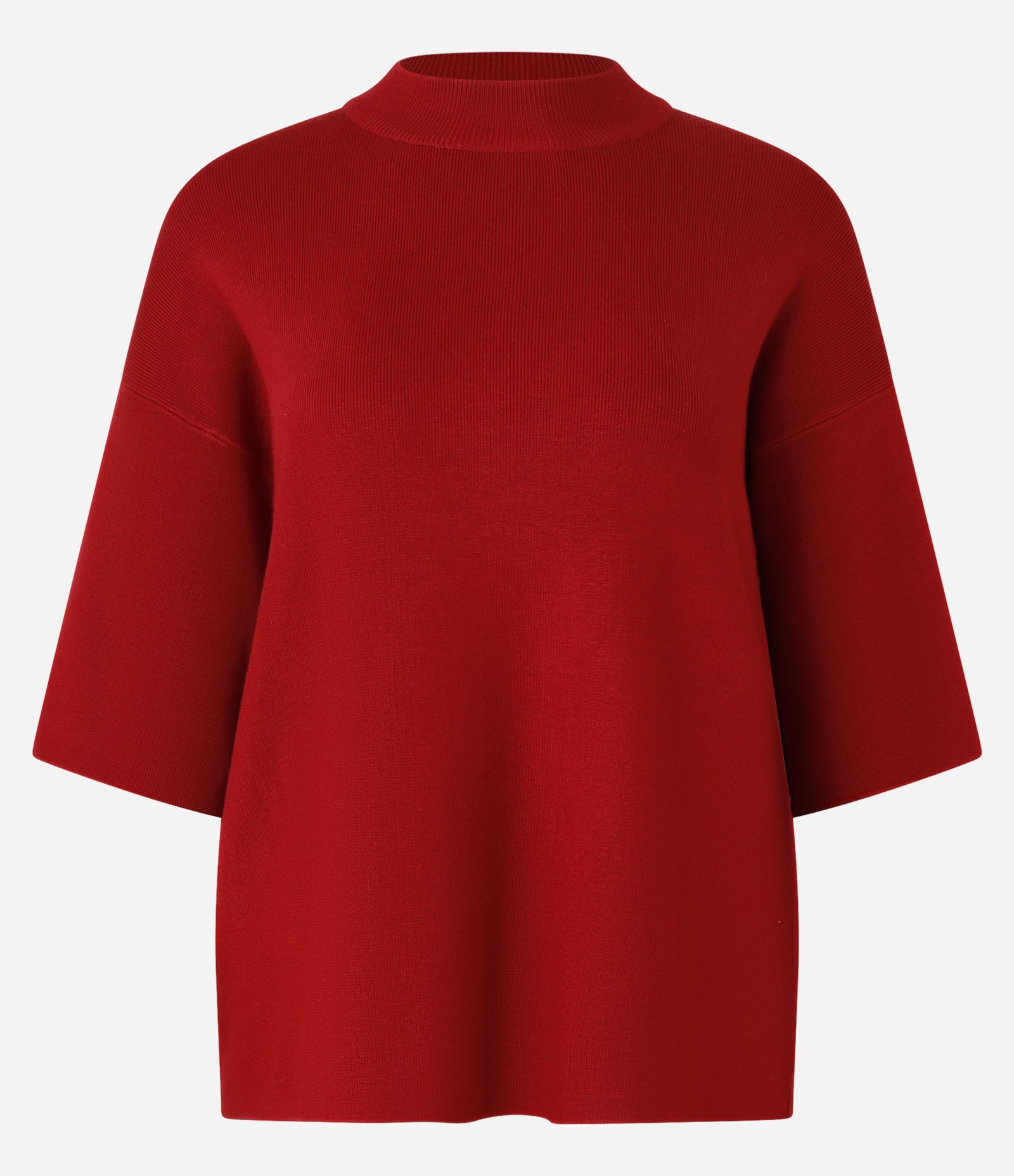 Blusa em Tricô com Cava Deslocada e Manga Ampla Vermelho 8