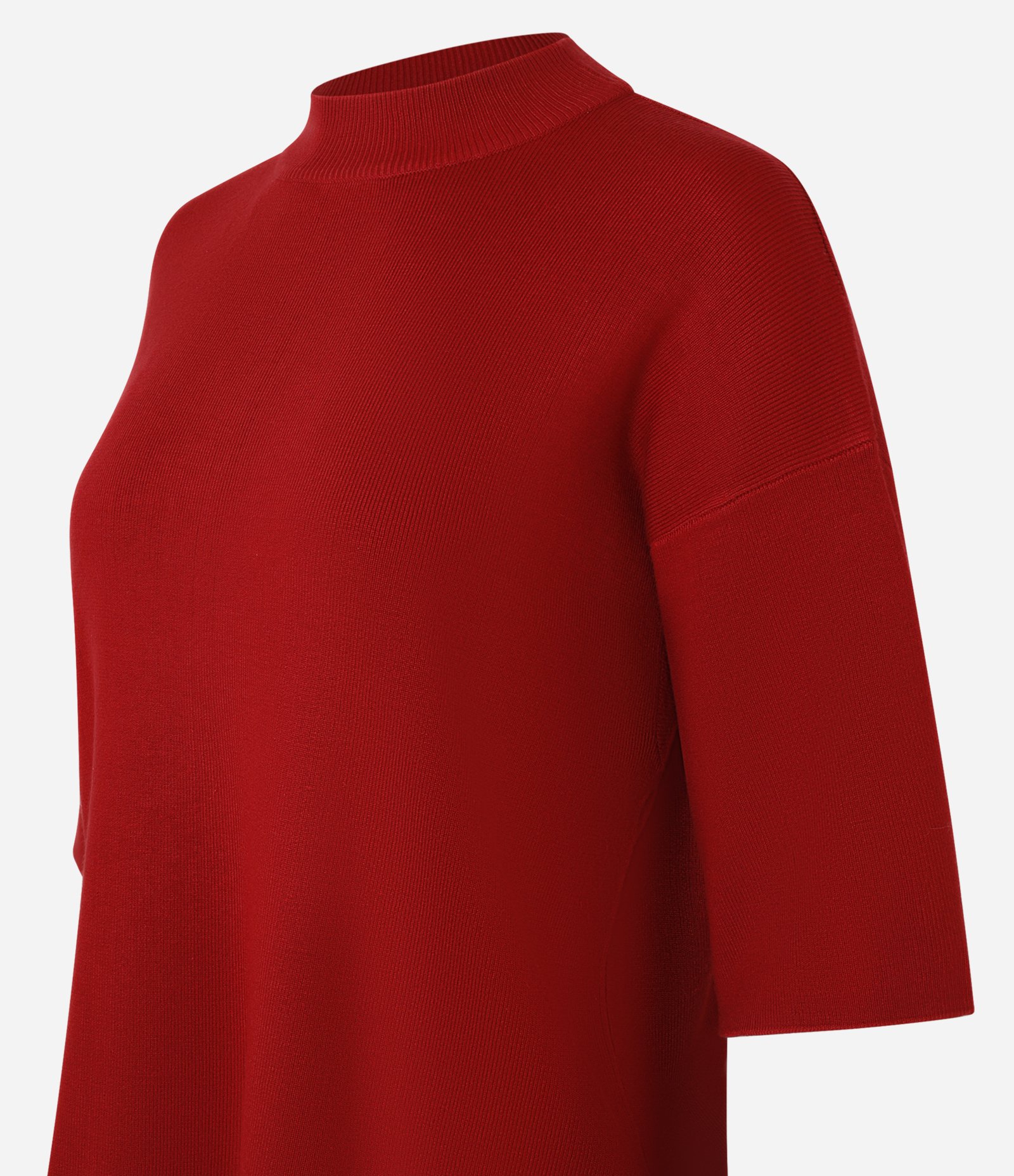 Blusa em Tricô com Cava Deslocada e Manga Ampla Vermelho 9