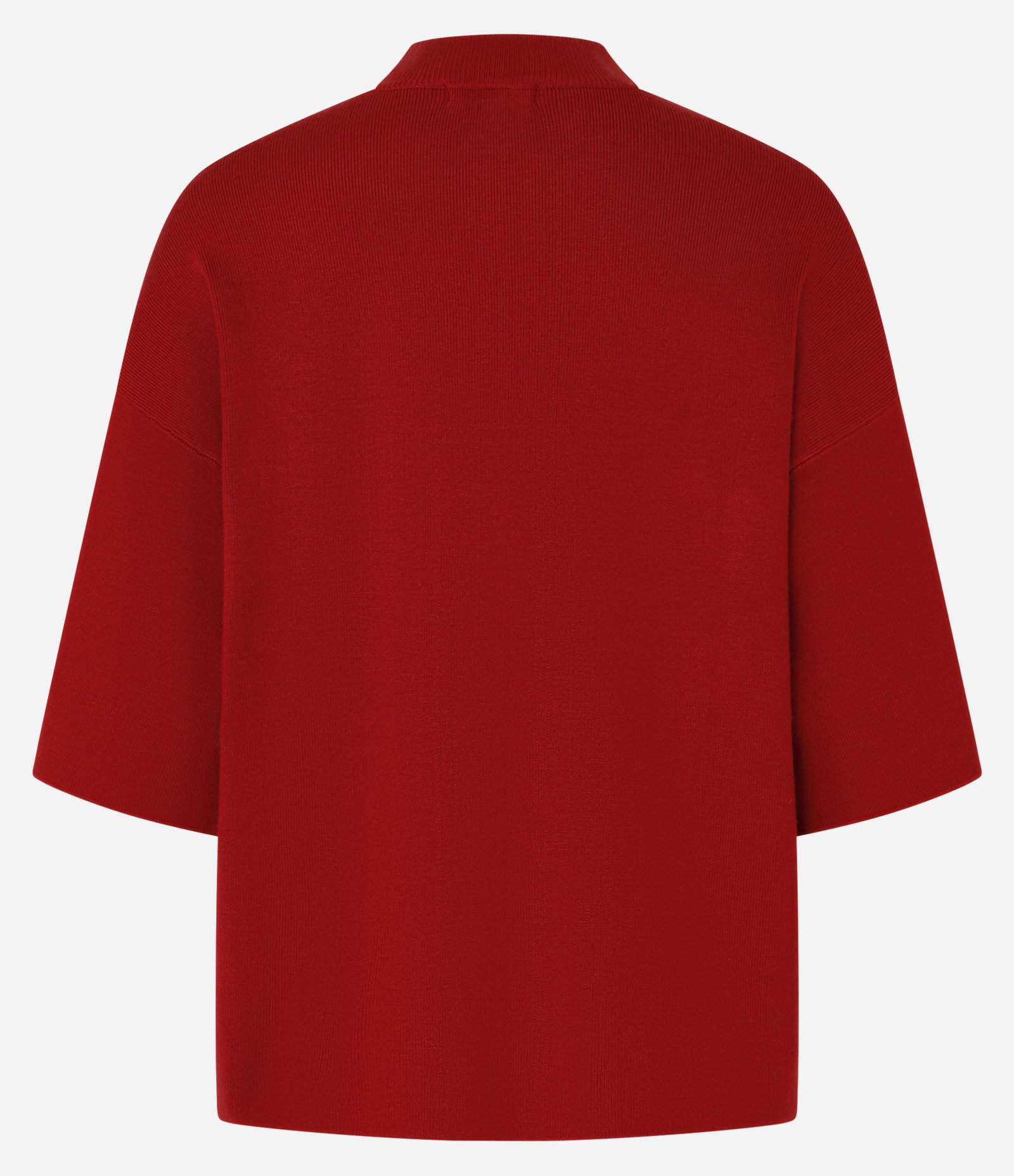Blusa em Tricô com Cava Deslocada e Manga Ampla Vermelho 10
