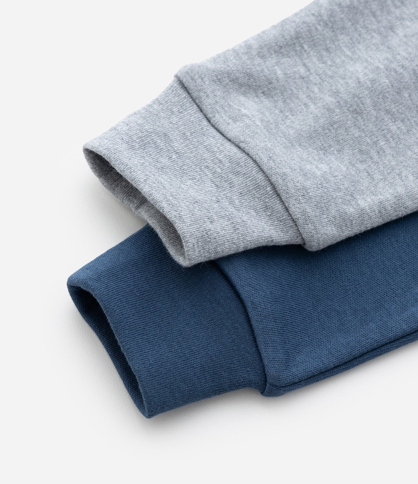 Kit 02 Calças Infantis Básicas em Suedine - Tam RN a 18 meses Cinza/Azul 6