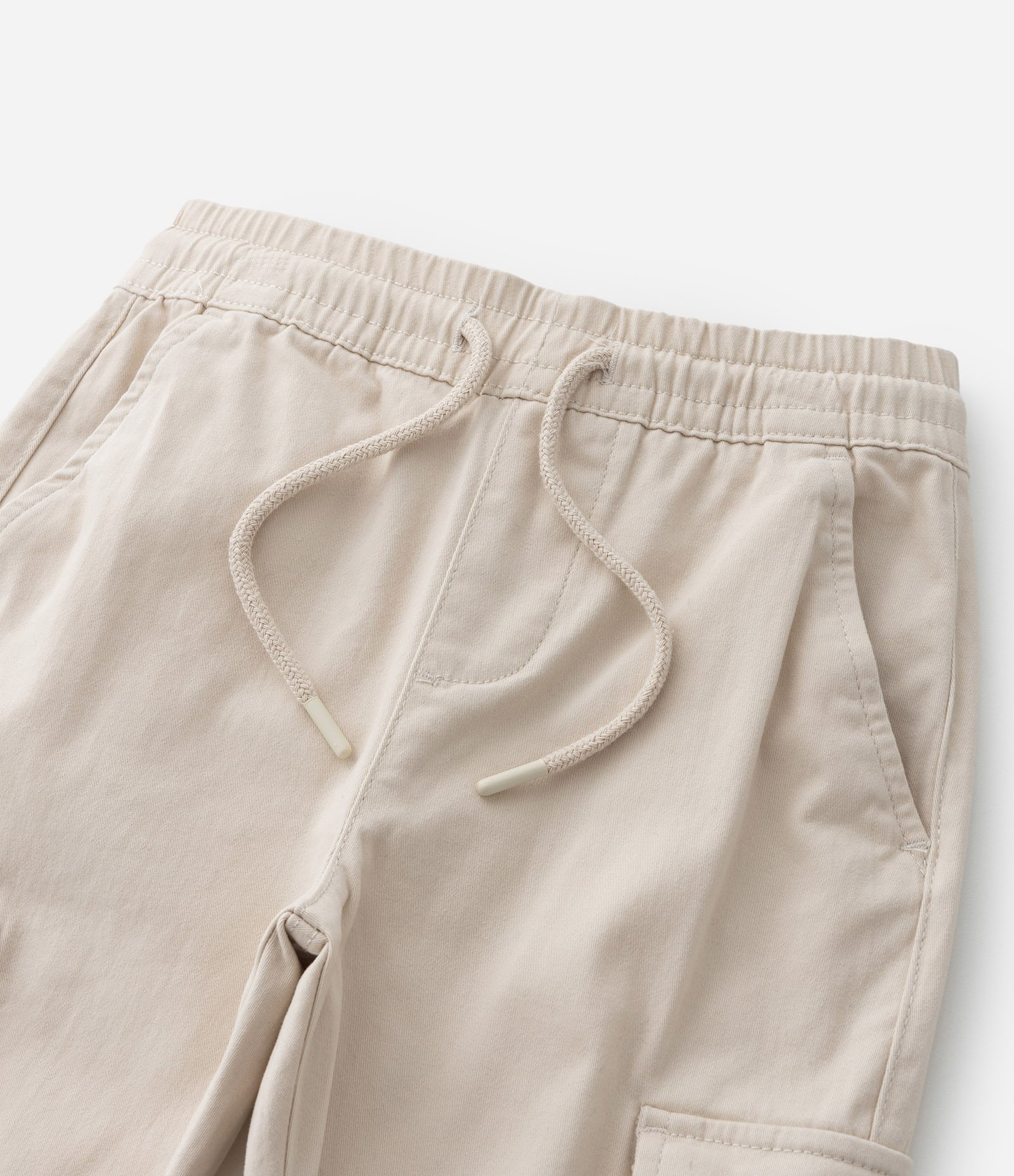 Calça Jogger Infantil com Bolsos Cargo - Tam 5 a 14 anos Bege 7