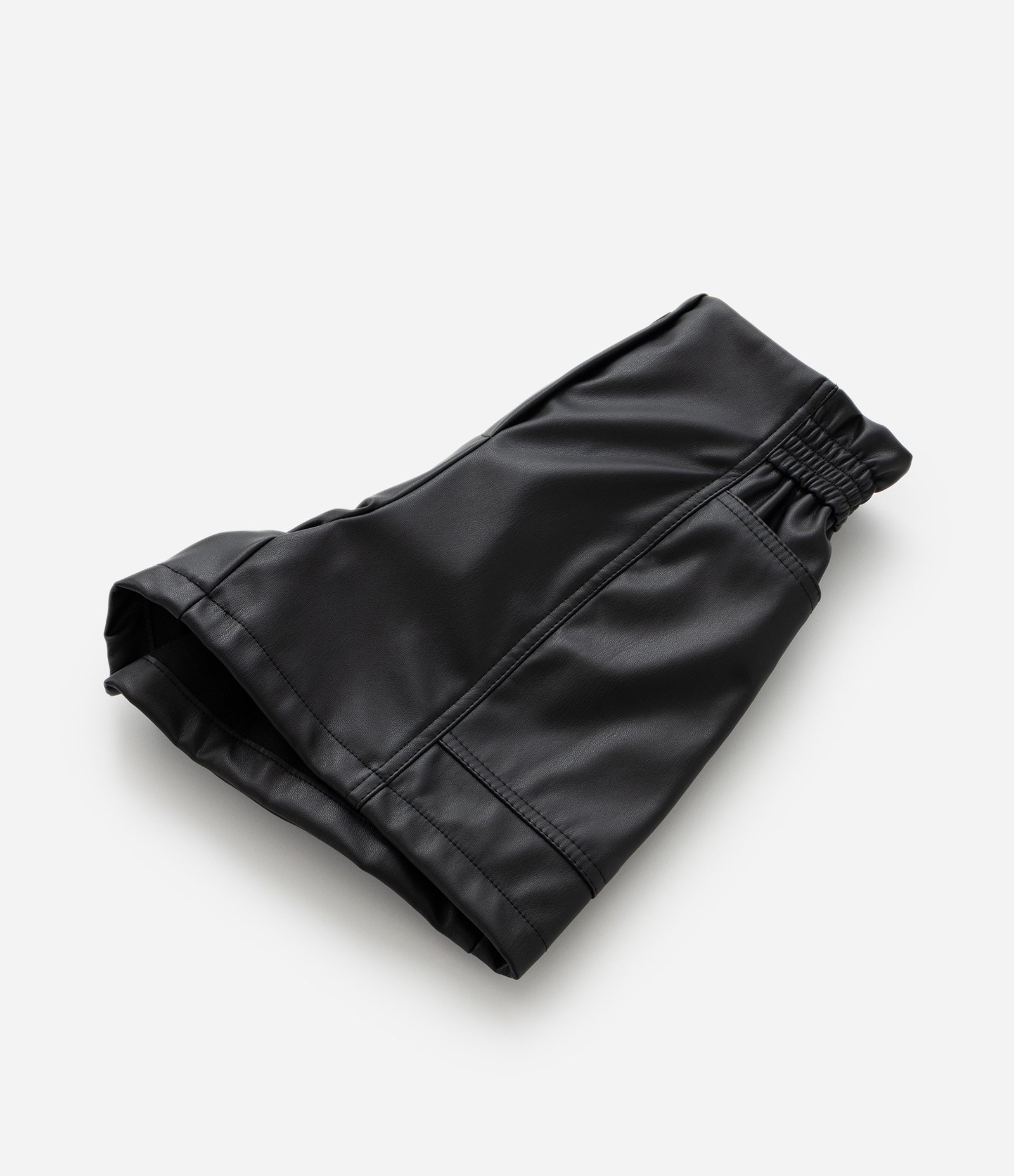 Short Clochard Infantil em Pu com Bolsos - Tam 5 a 14 Anos Preto 5