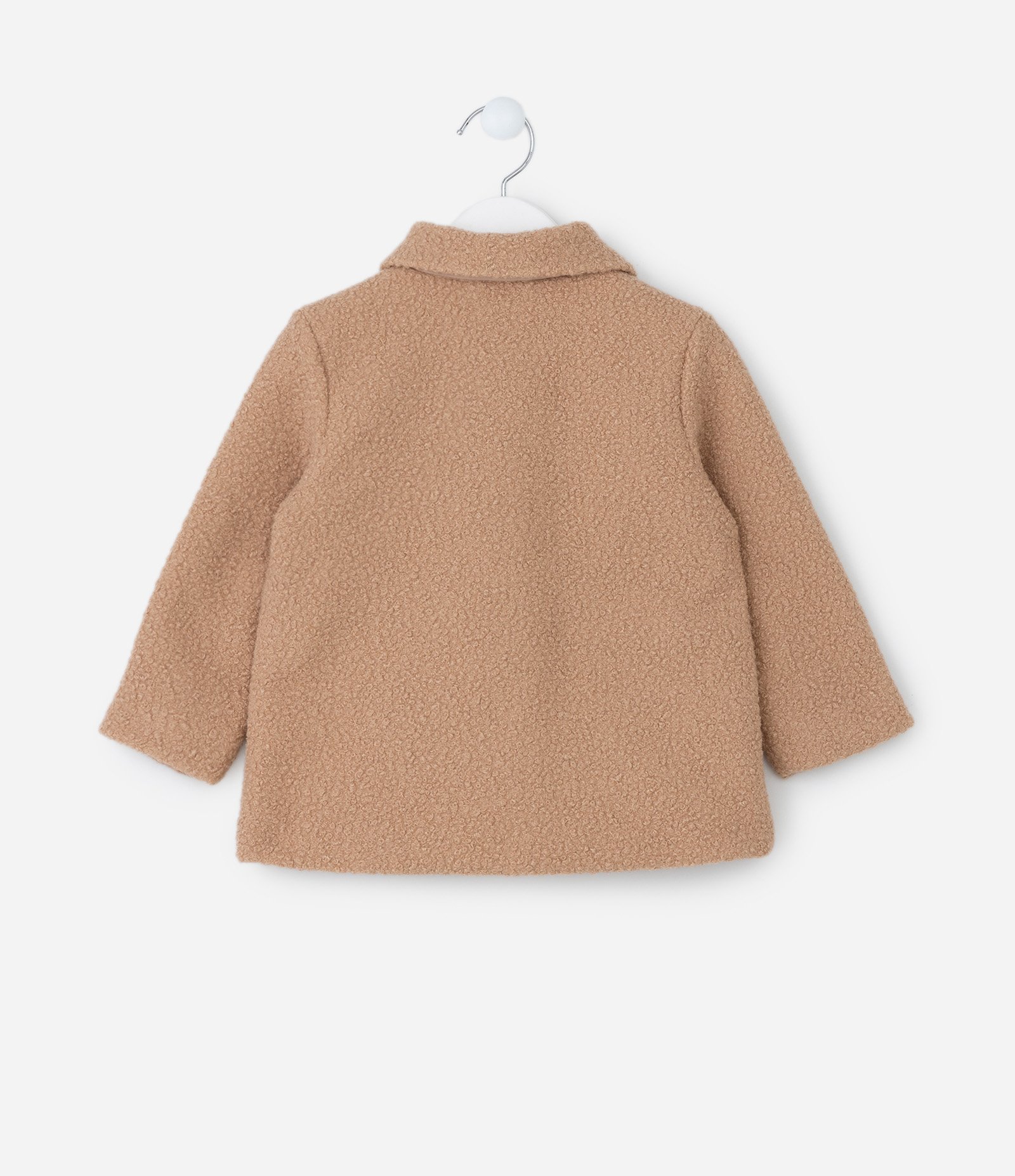 Casaco Infantil com Pelinhos e Bolsos - Tam 1 a 5 Anos Marrom 2