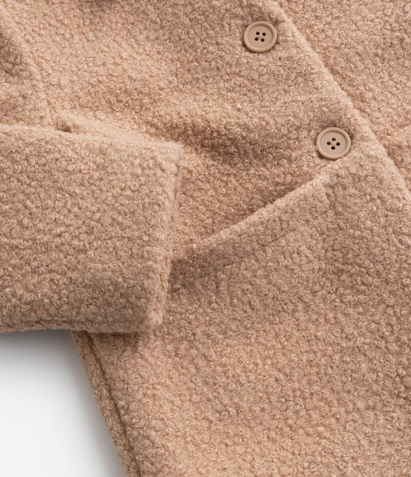 Casaco Infantil com Pelinhos e Bolsos - Tam 1 a 5 Anos Marrom 4