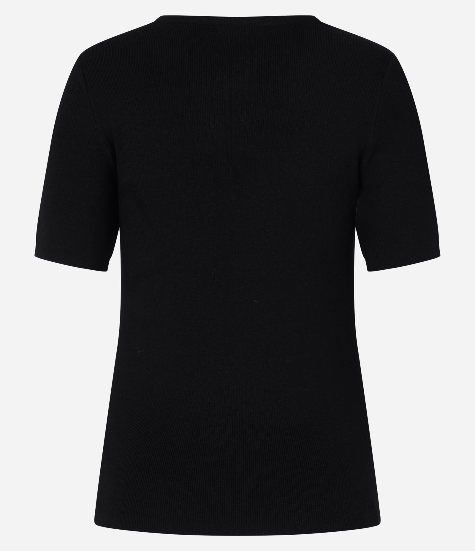 Blusa Ajustada em Tricô com Aberturas Afiveladas Preto 3