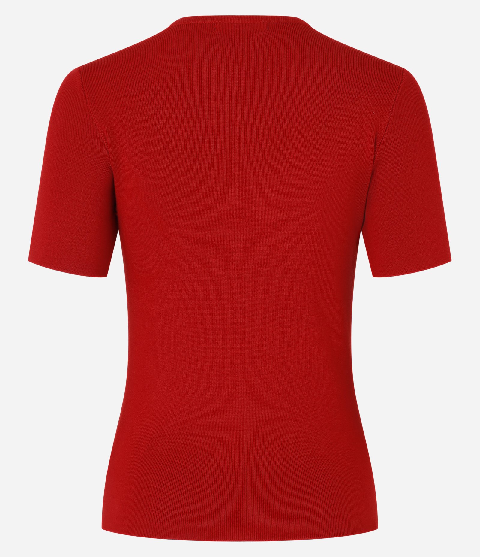 Blusa Ajustada em Tricô com Aberturas Afiveladas Vermelho 7