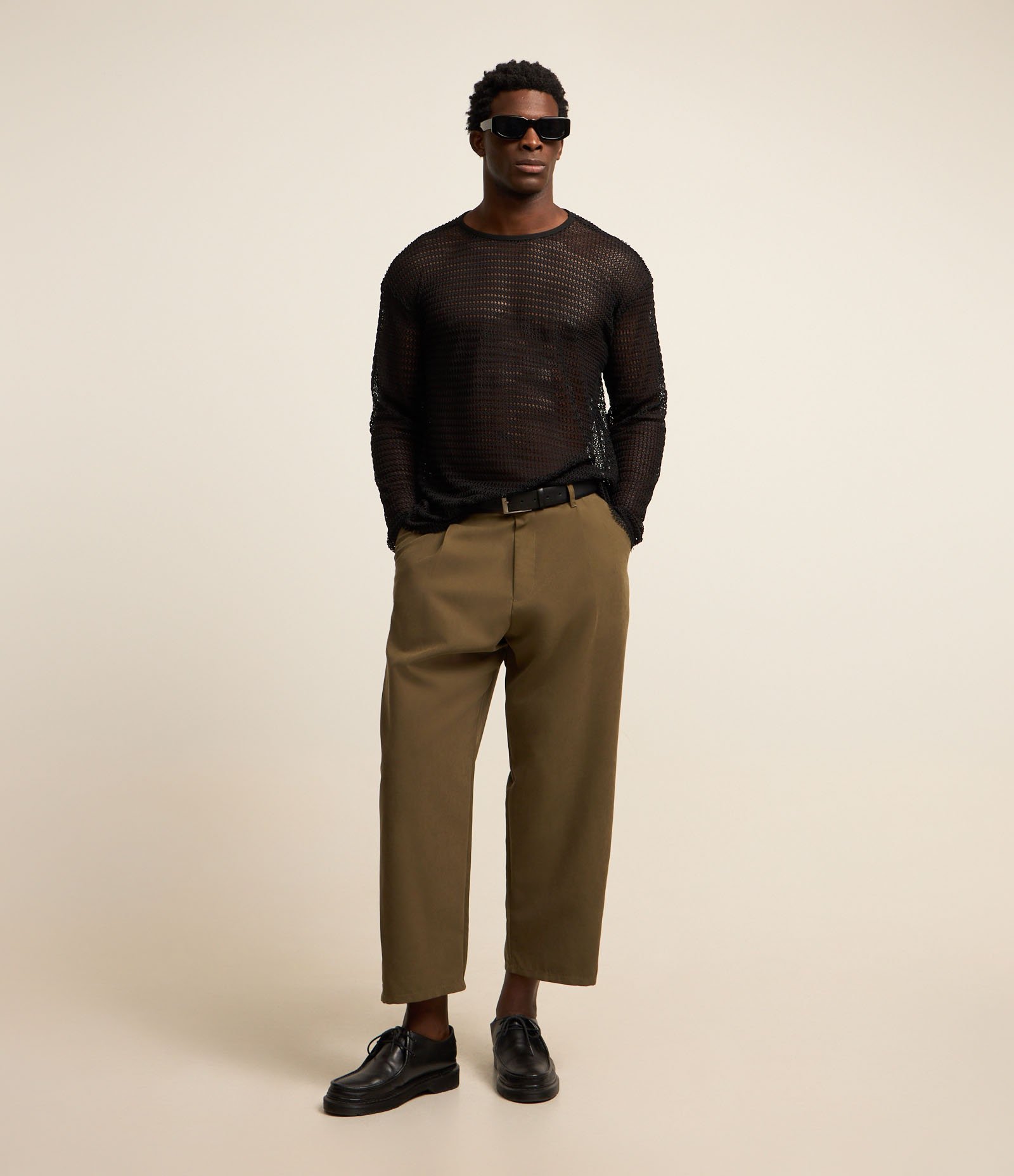 Calça em Alfaiataria e Cós com Passante Verde 1